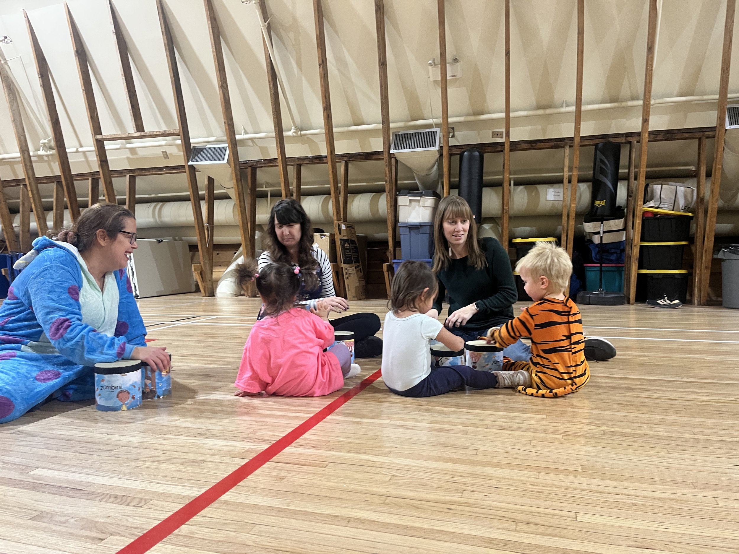 Halloween Zumbini party at the Shawnessy Barn for families with babies and toddlers