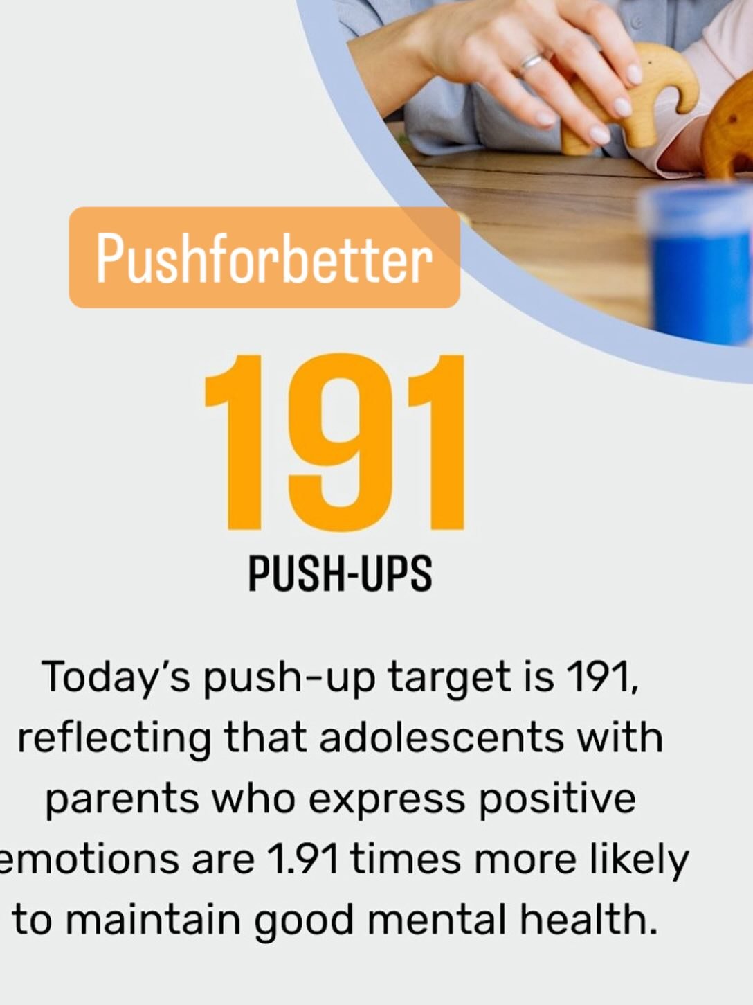 How important is a happy, positive environment for our kids to geow up in.
And what a great fact to push for Pushup challenge team! 😁💪🏿✅ 
@pushforbetter
#happy #fitness #mentalhealth #challenge #pushups #yycfitness