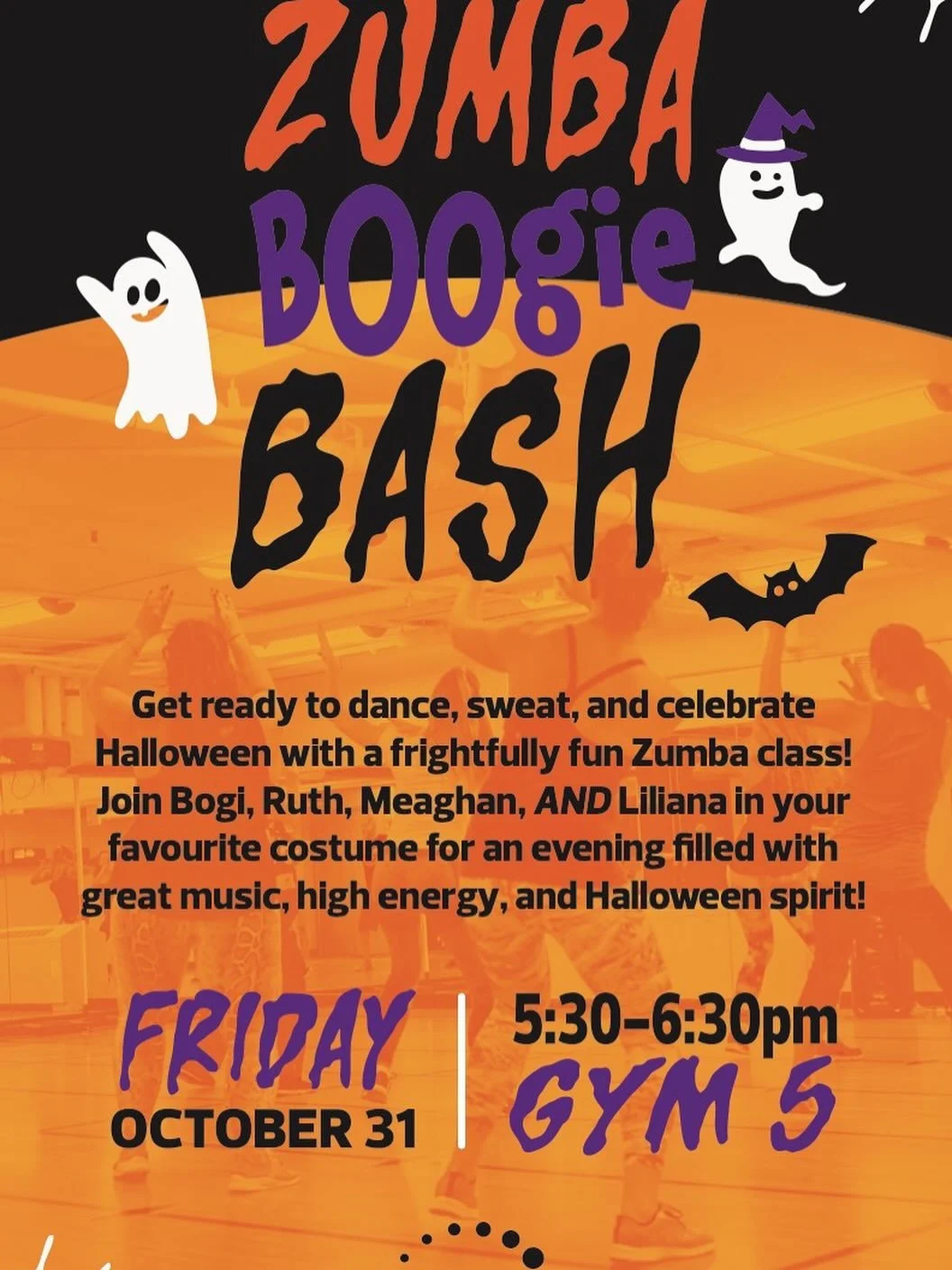 Join us for a spooky, sweaty Halloween Zumba dance party at @mnpsportcentre #dance #halloween #party #zumba #yycfitness