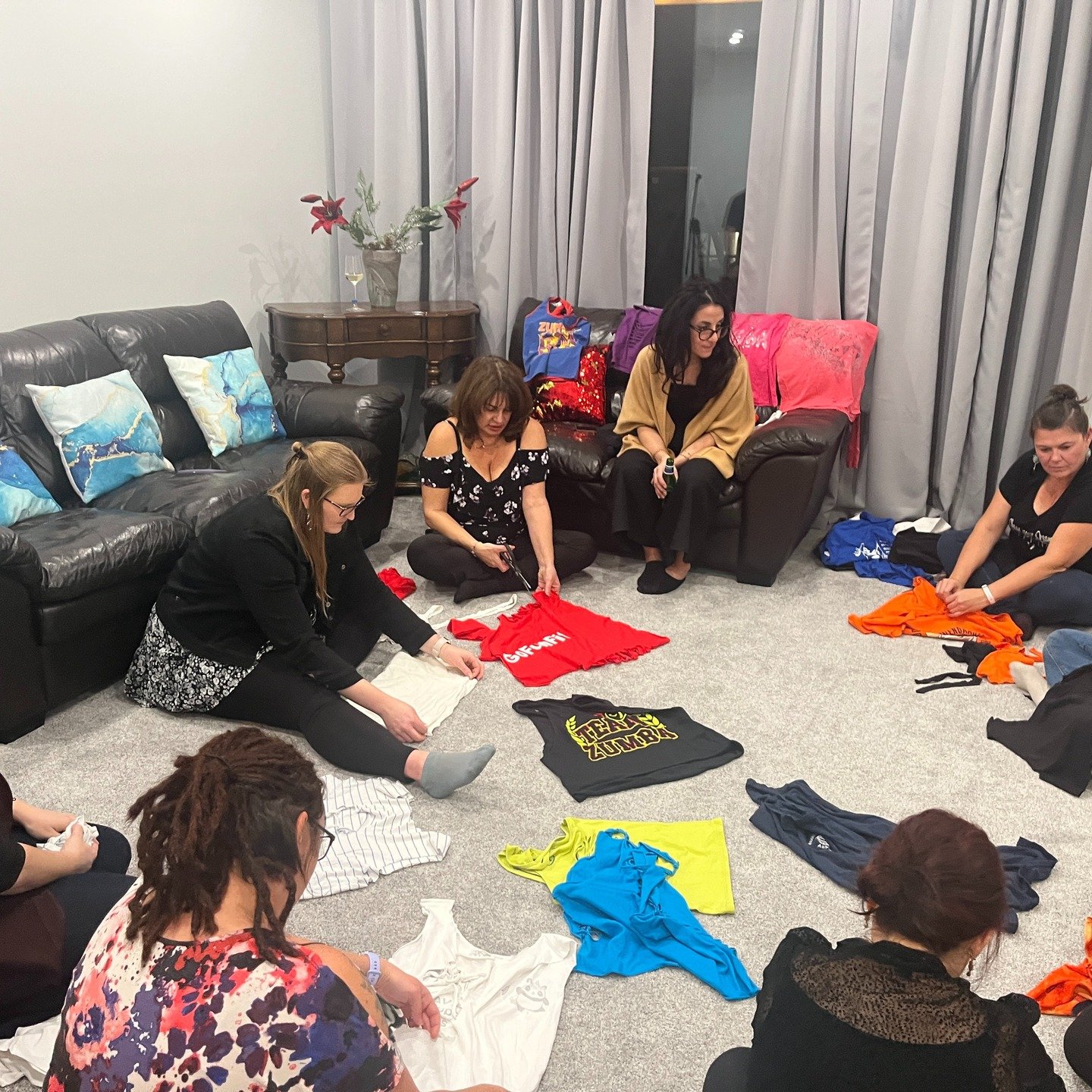 Social fun with the GoFunFit team - dancing, singing, shirt cutting, eating, drinking, having a good time as a team #happy #dance #music #team #fun