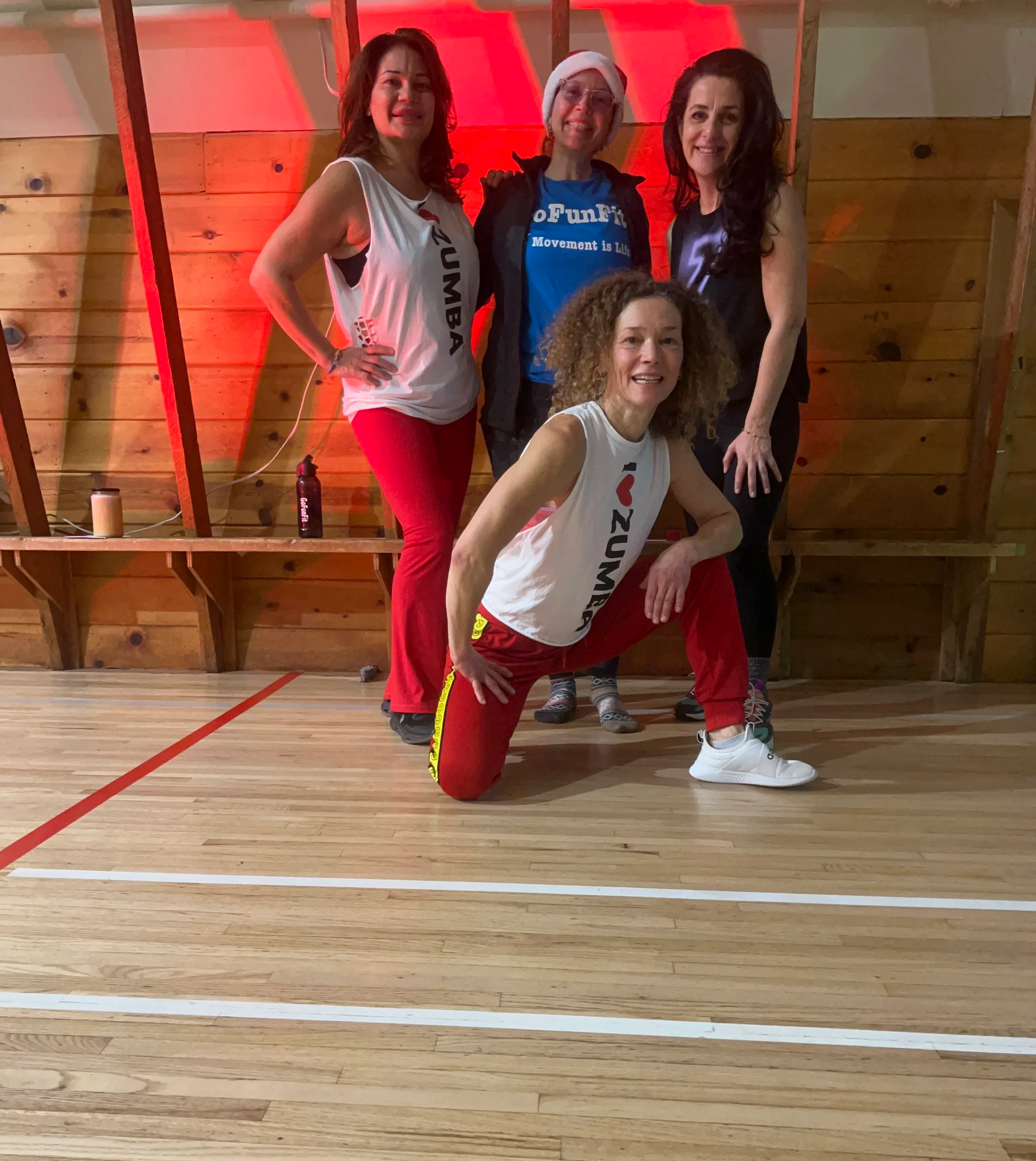 Christmas Zumba dance fitenss party at the Shawnessy Barn with team GoFunFIt