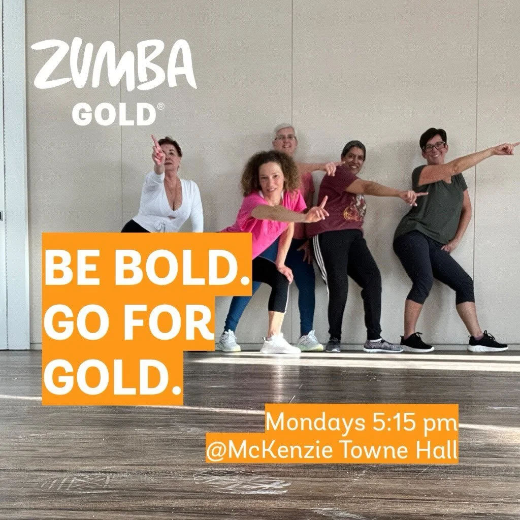 Zumba Gold is a dance fitness program with purpose. It serves the body, the brain and the heart. It helps improve cardiovascular health, strength and muscle tone, flexibility and balance, weight management, cognitive function , aids in stress relief 