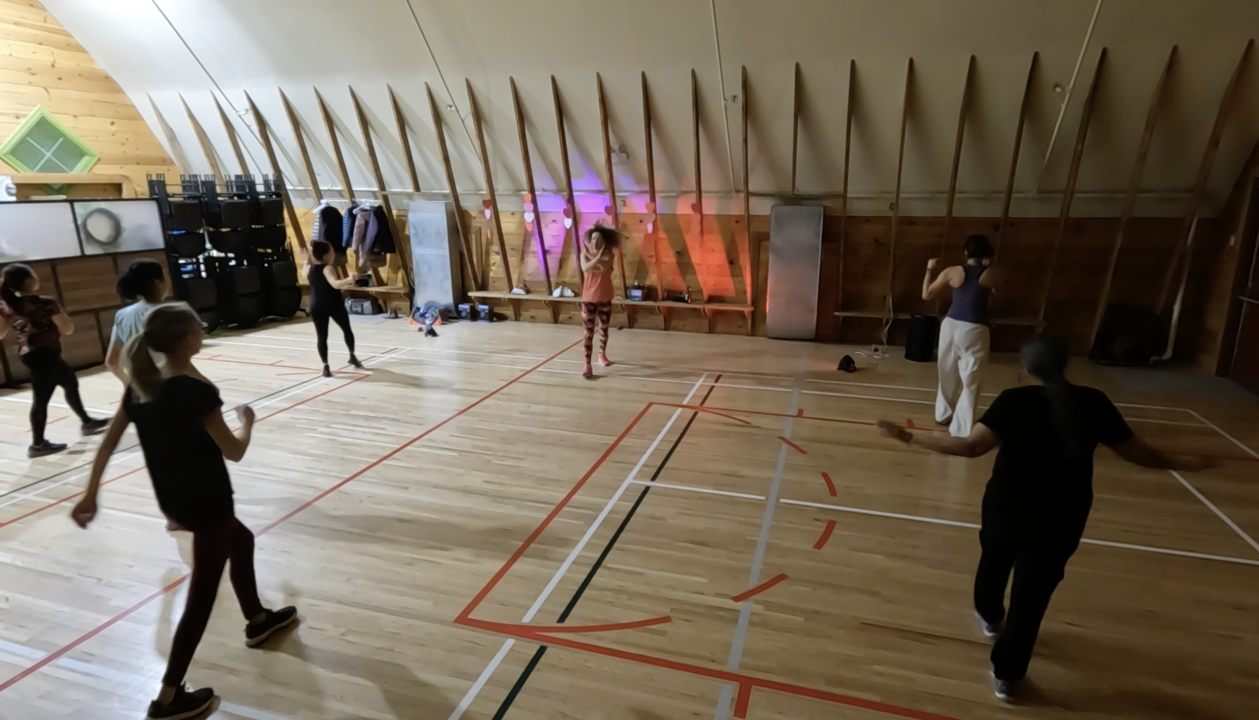 Valentine's Zumba party at the Shawnessy Barn