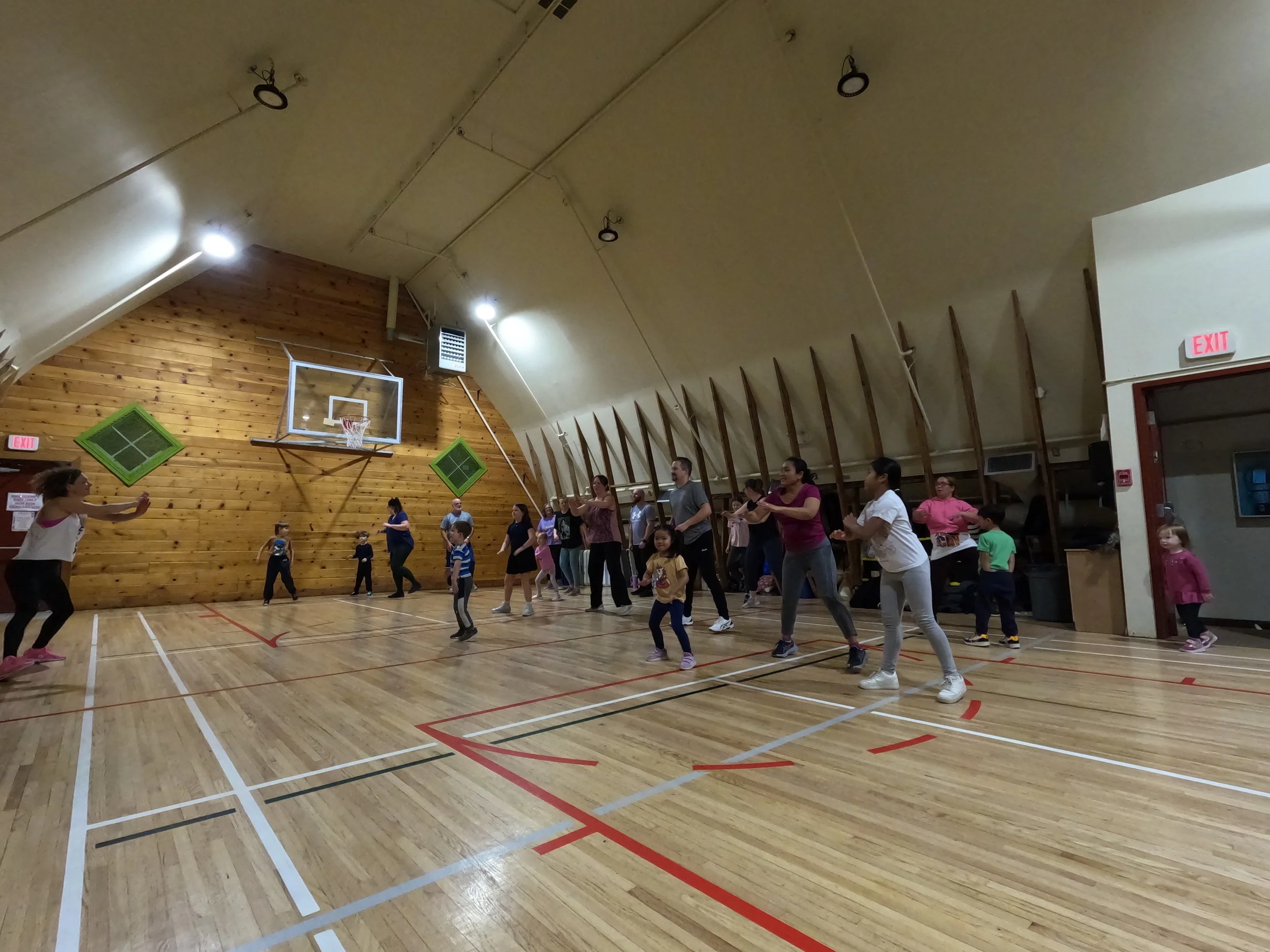 Fit Family Zumba dance fitness party at the Shawnessy Barn for families with kids ages 5 and older