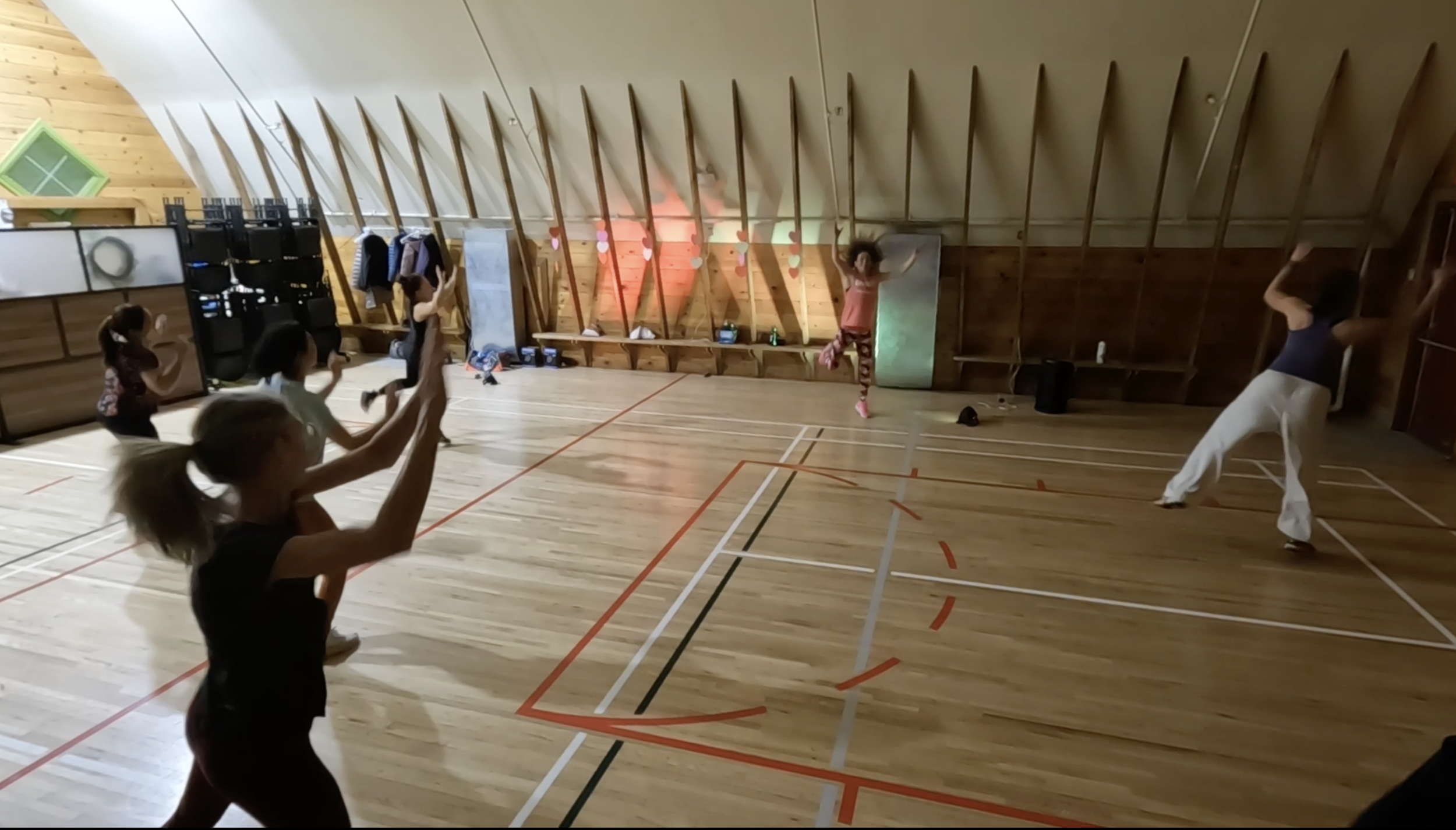 Valentine's Zumba party at the Shawnessy Barn
