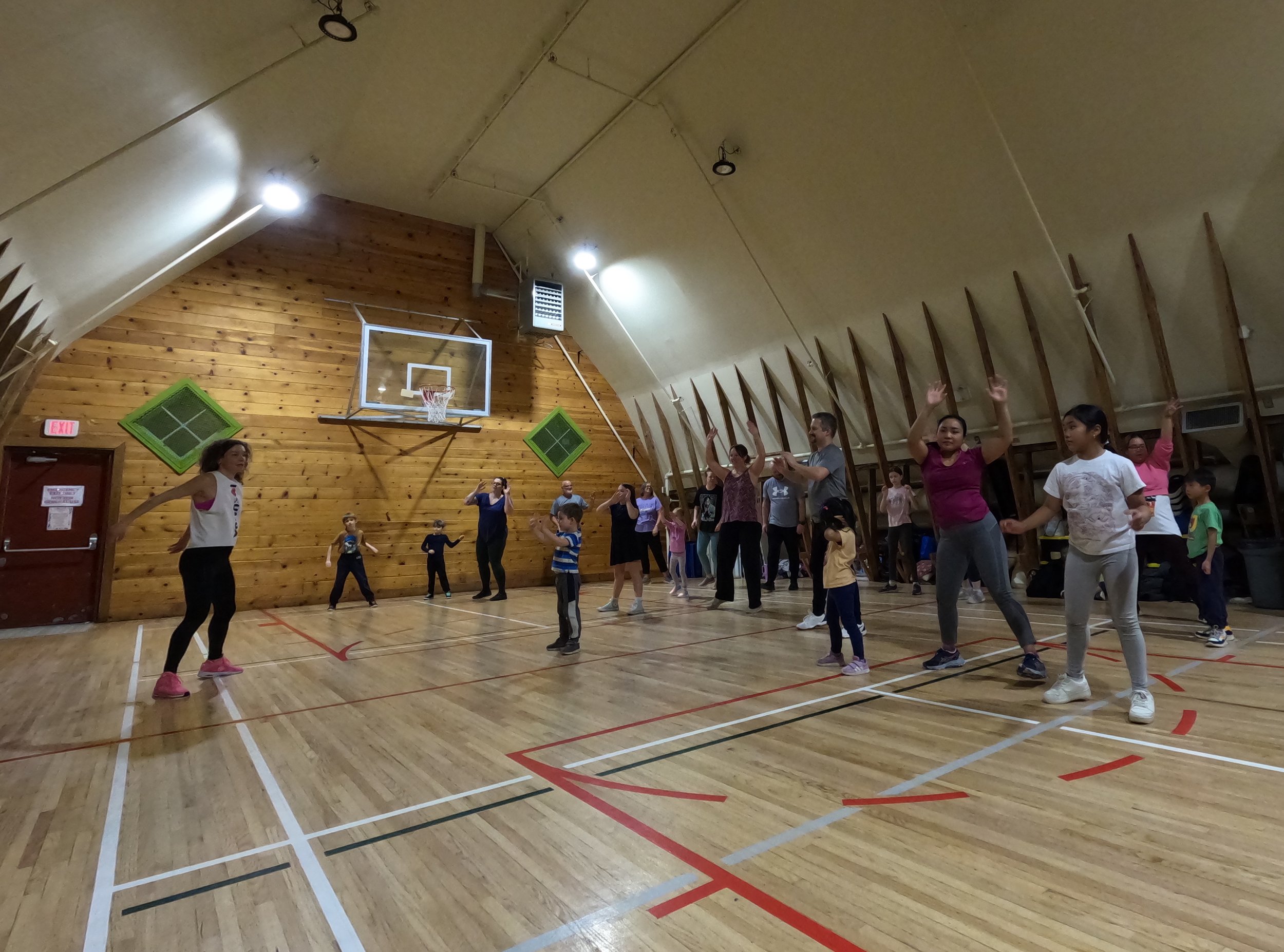 Fit Family Zumba dance fitness party at the Shawnessy Barn for families with kids ages 5 and older