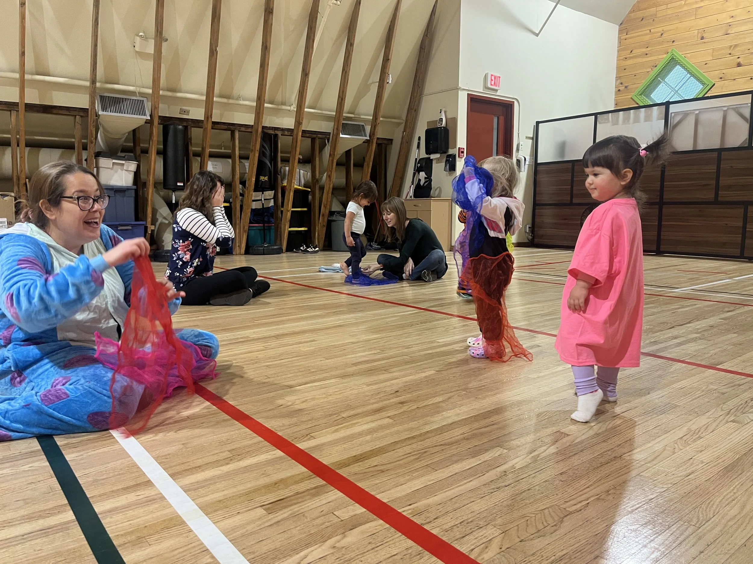 Halloween Zumbini party at the Shawnessy Barn for families with babies and toddlers