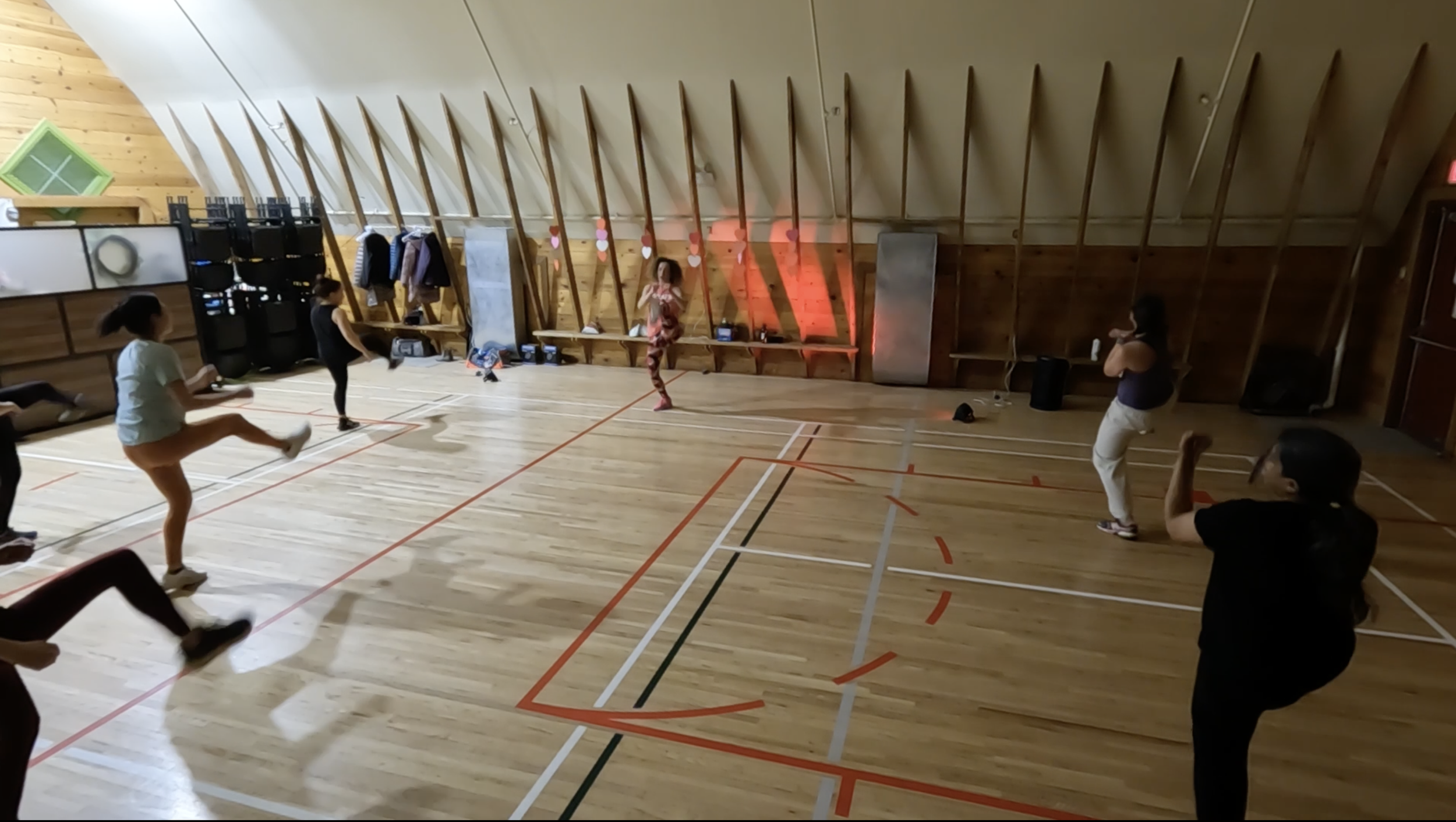 Valentine's Zumba party at the Shawnessy Barn