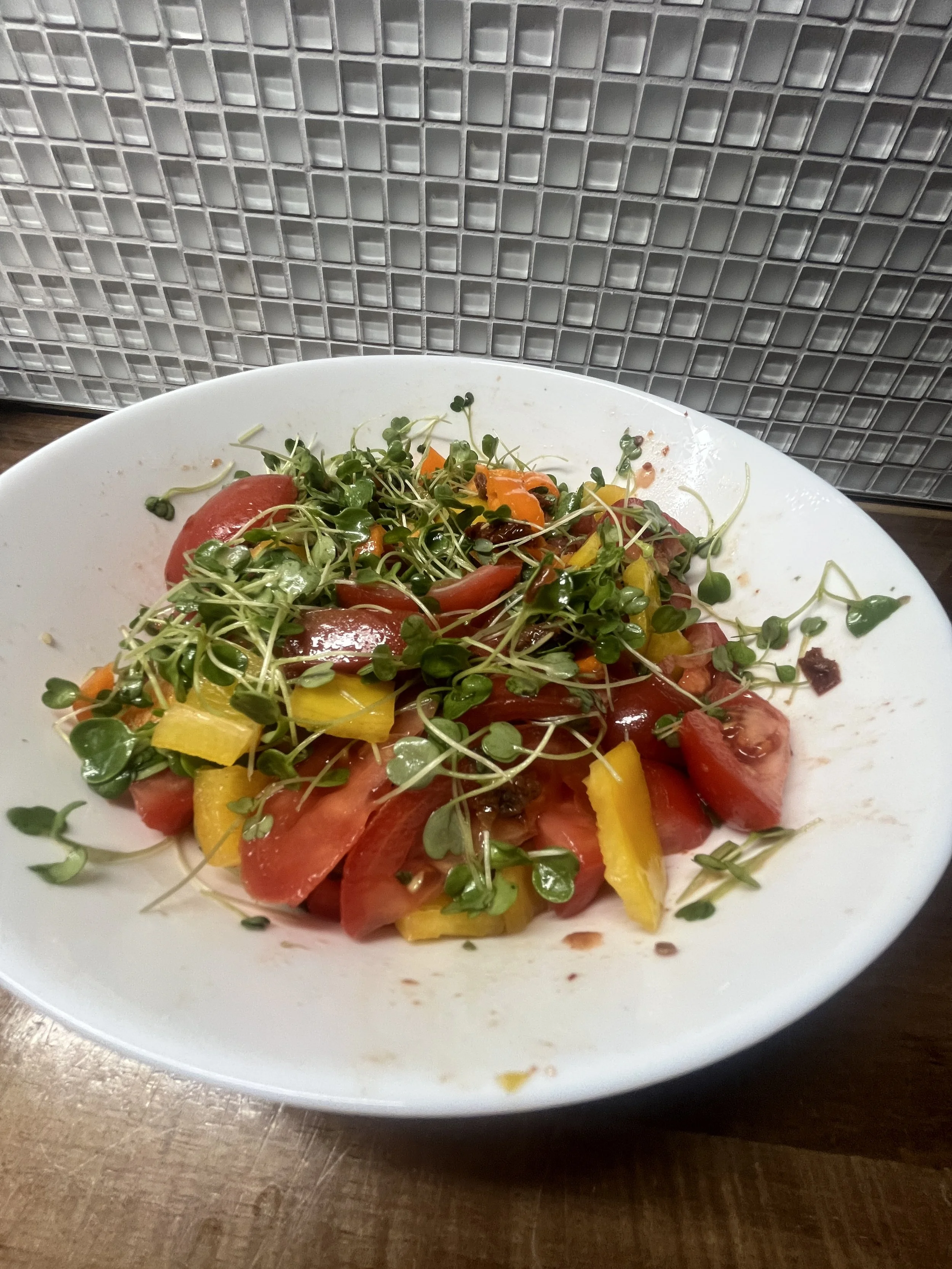 Vegetable salad as a healthy, nutritious snack