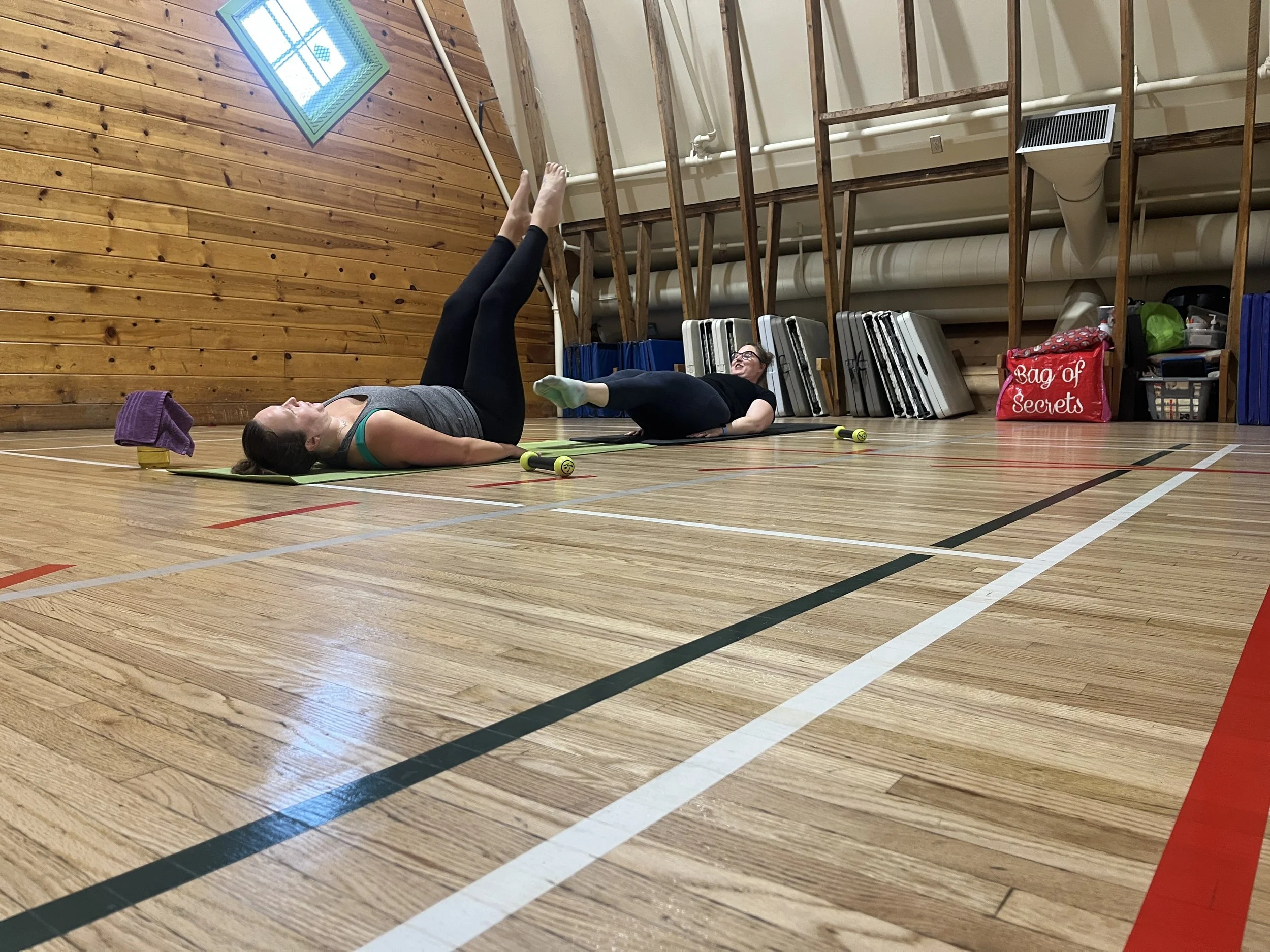 Fun partner Mobility and core workout at the Shawnessy Barn