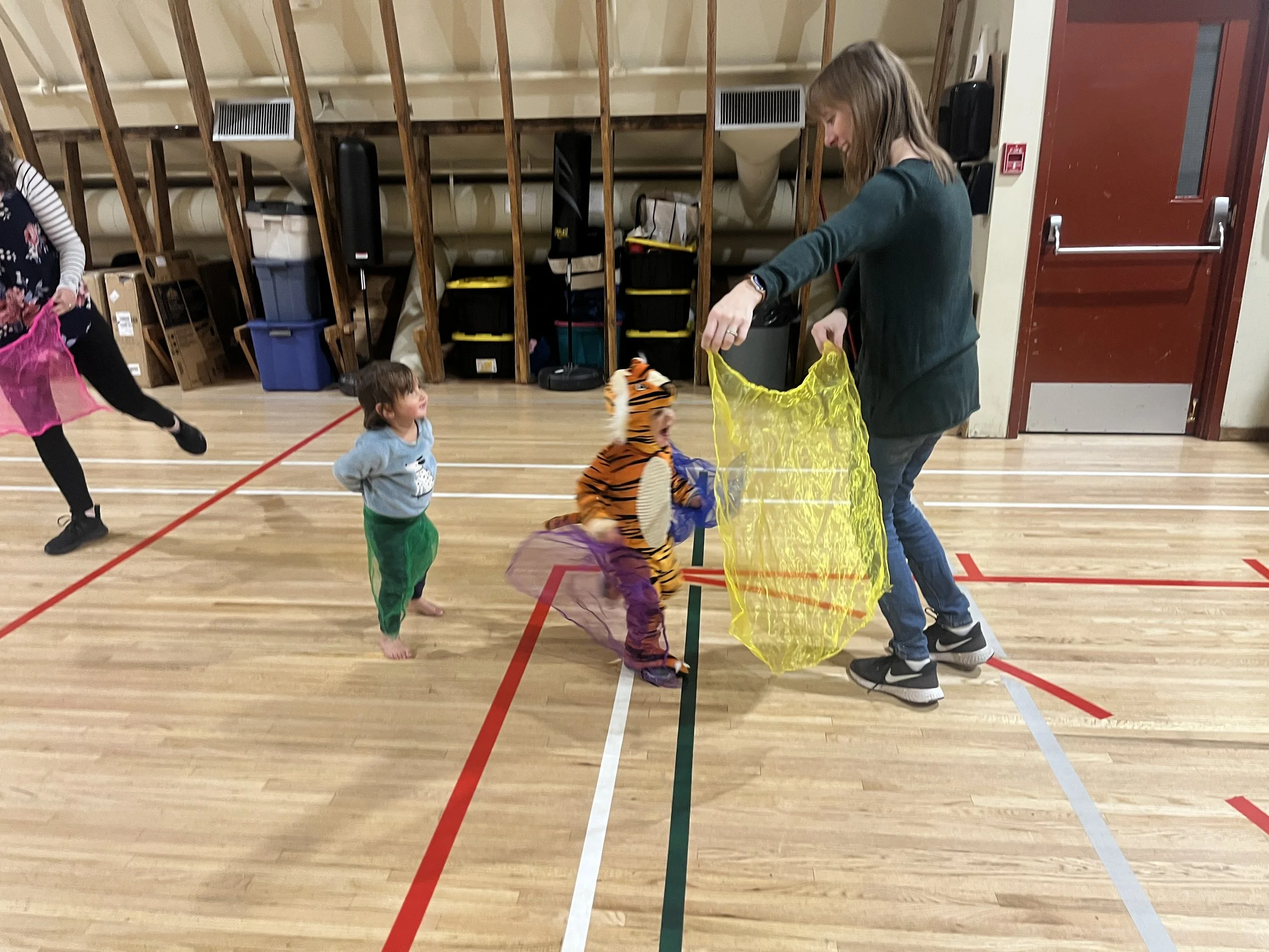 Halloween Zumbini party at the Shawnessy Barn for families with babies and toddlers