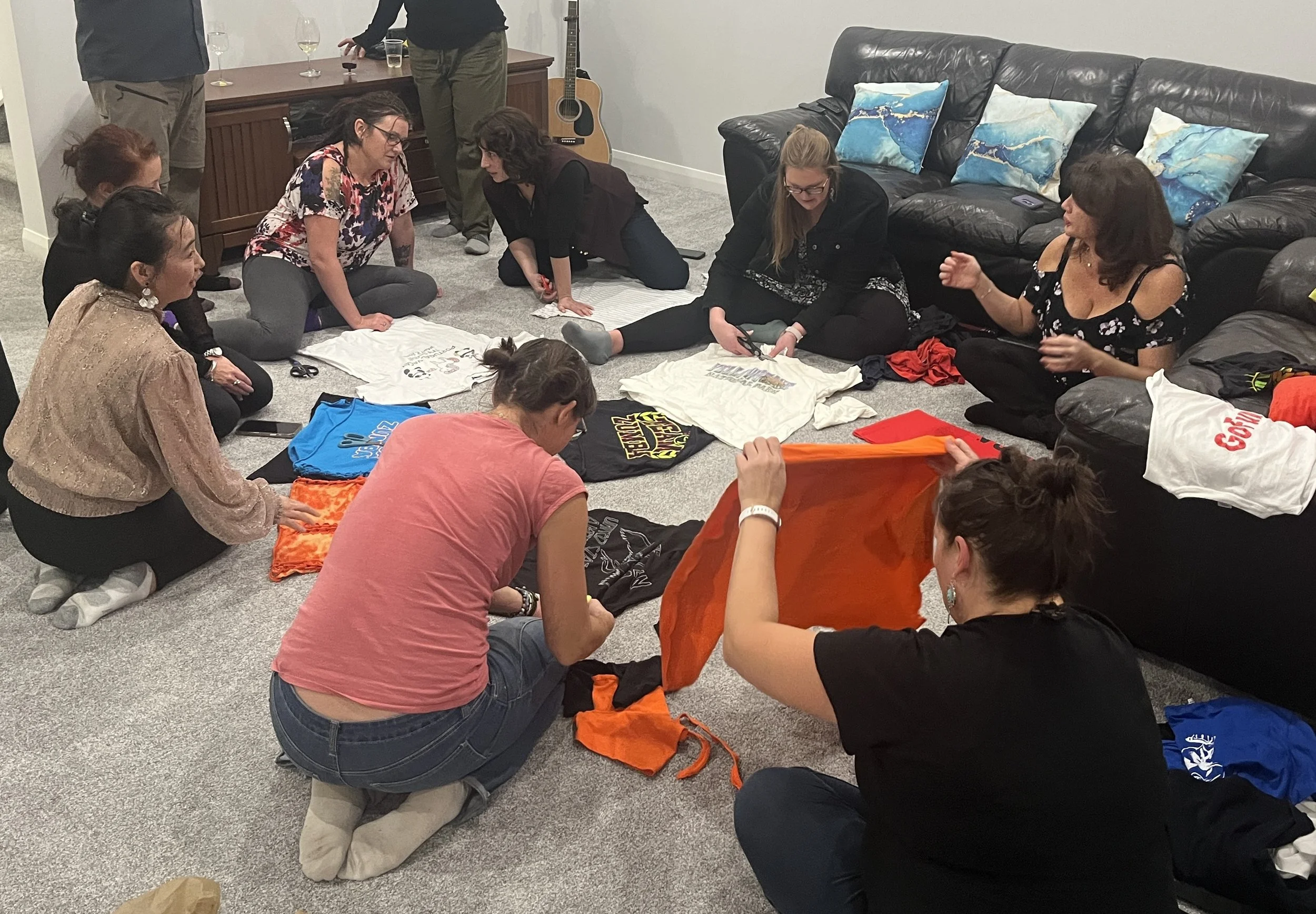 GoFunFit team social dance, t shirt cutting, chat