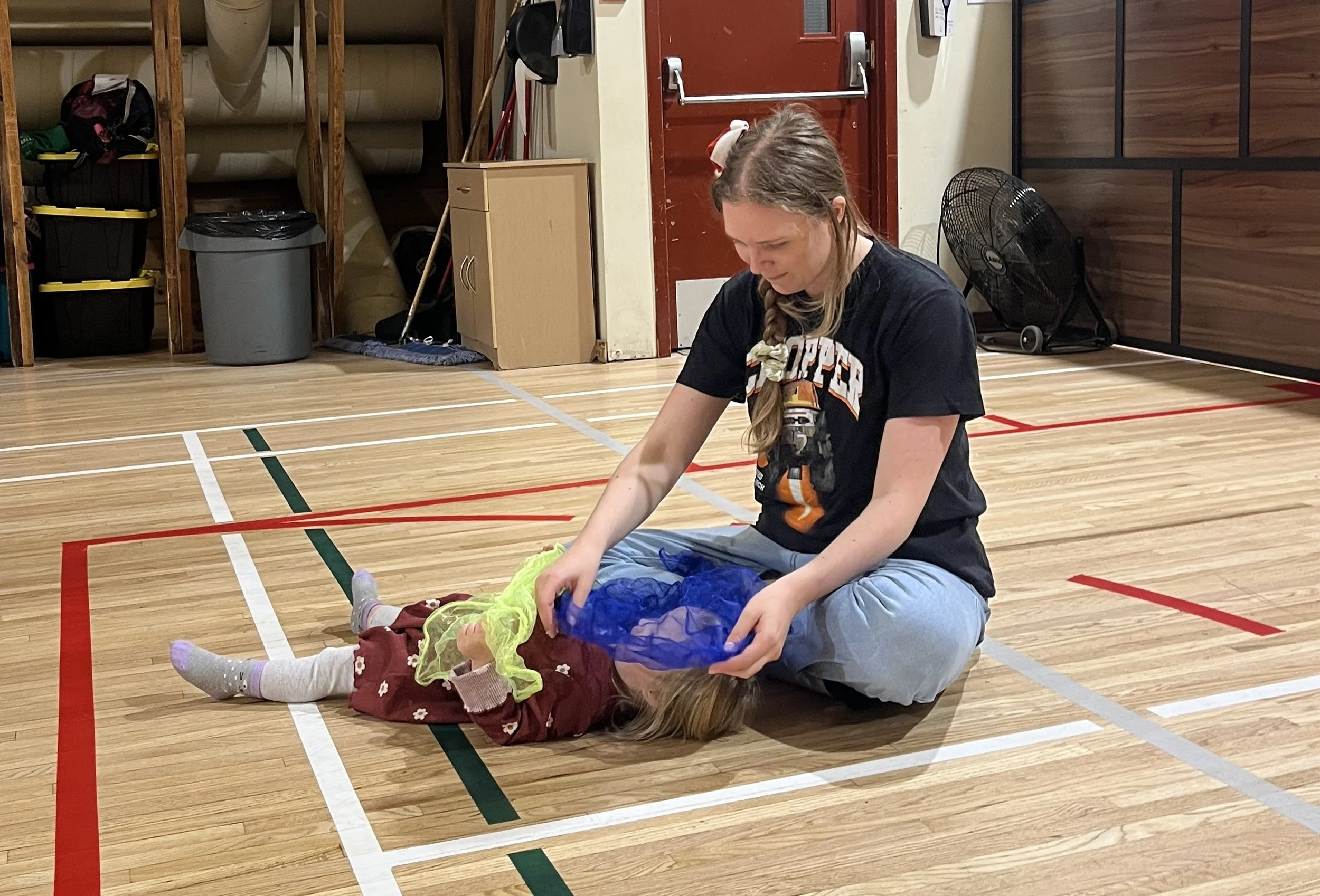 Christmas Zumbini party for families with babies and toddlers at the Shawnessy Barn