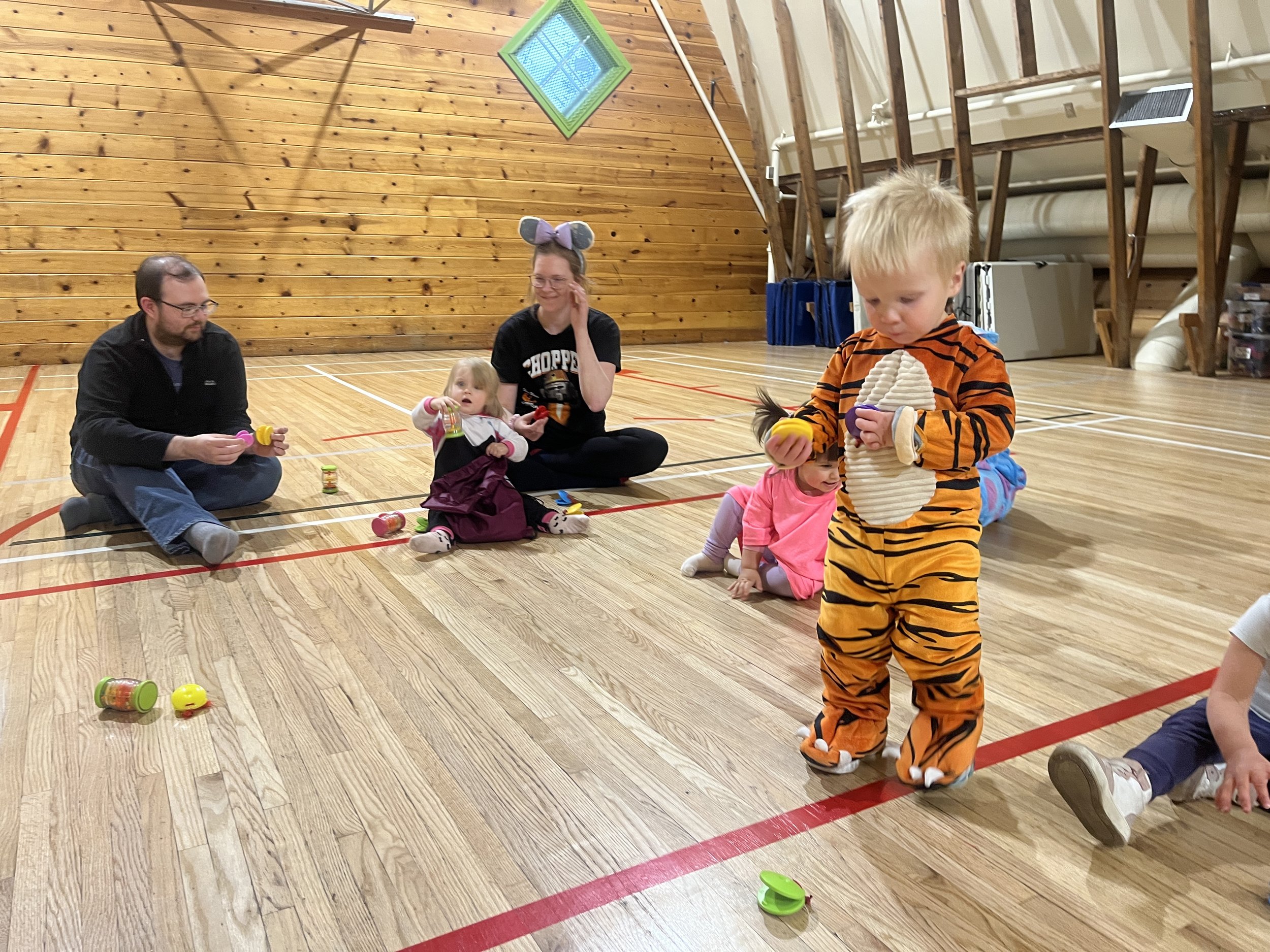 Halloween Zumbini party at the Shawnessy Barn for families with babies and toddlers