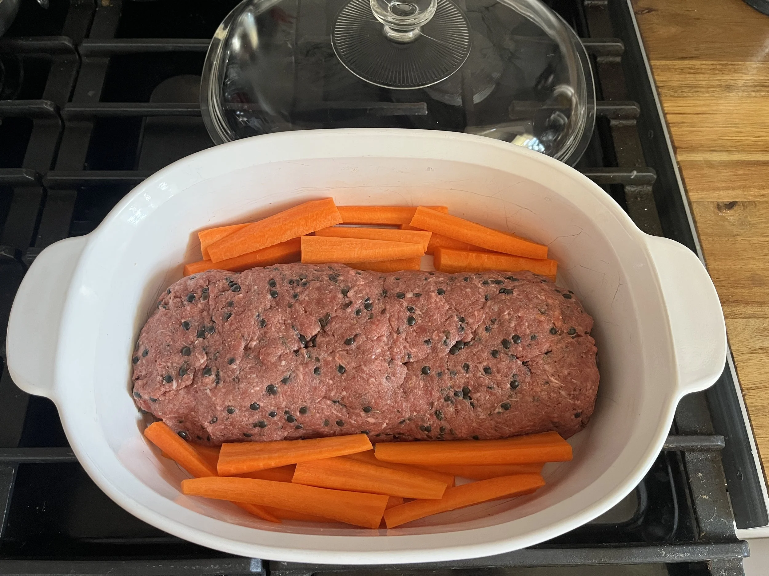Meatloaf with carrots