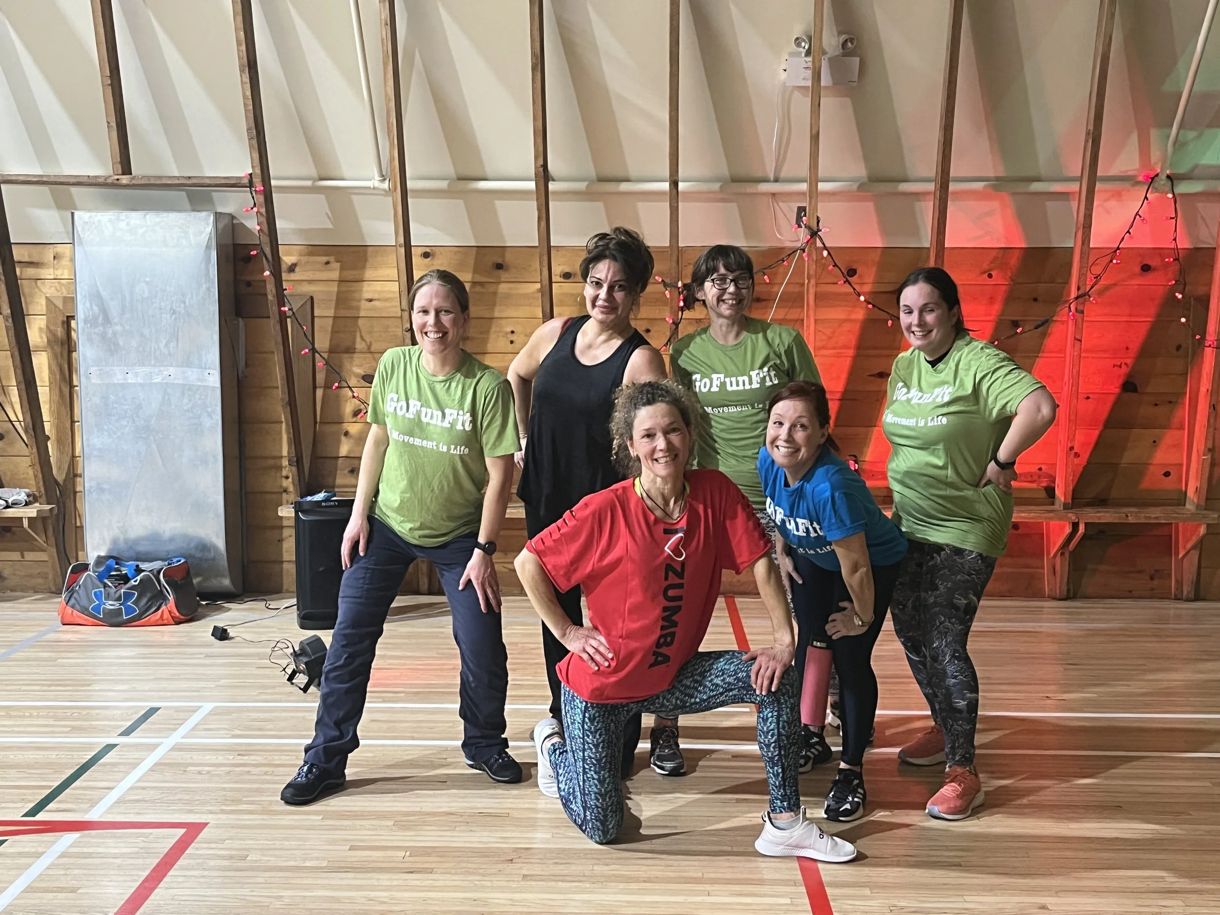 Christmas Zumba dance fitenss party at the Shawnessy Barn with team GoFunFIt