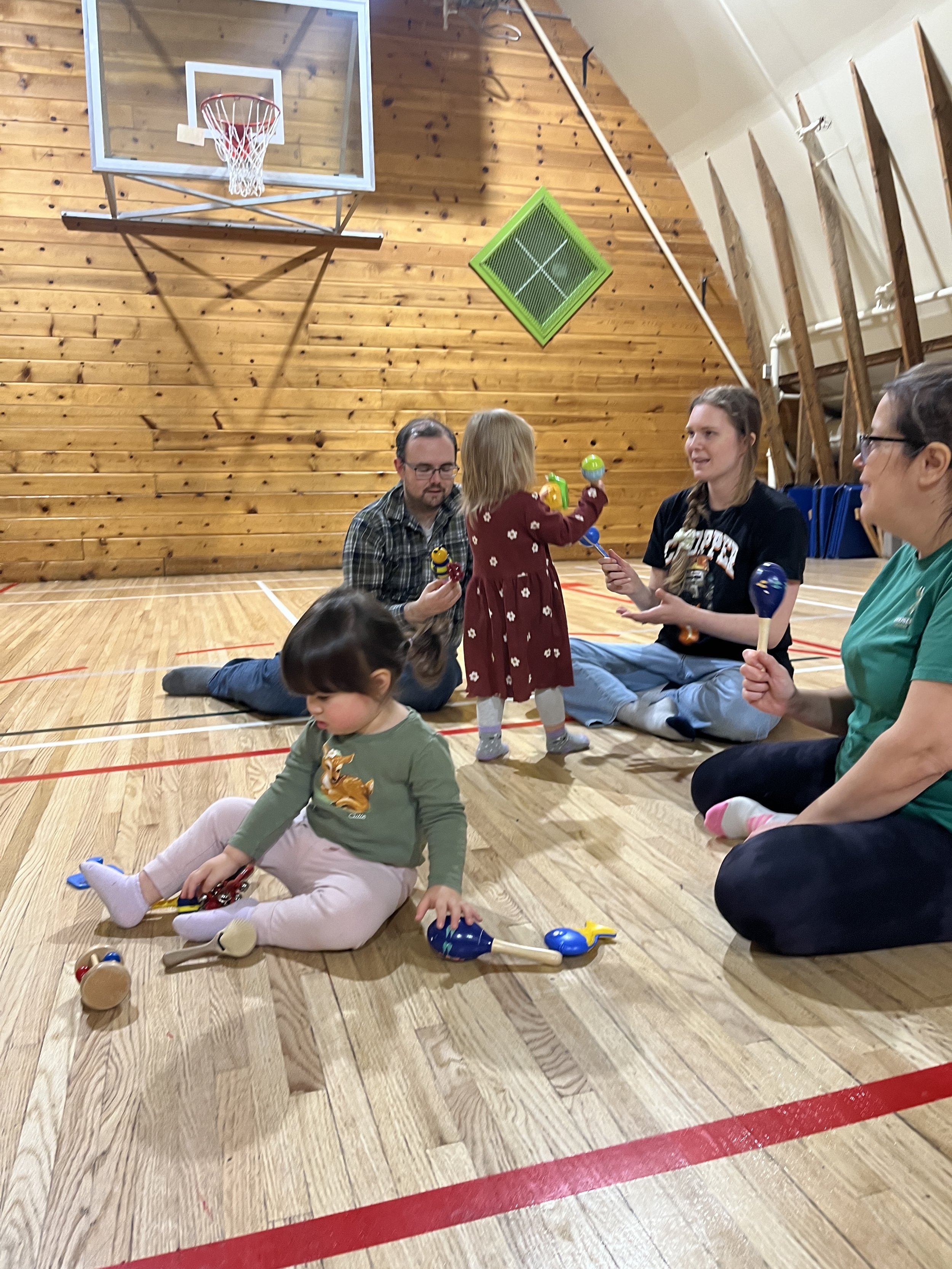 Christmas Zumbini party for families with babies and toddlers at the Shawnessy Barn