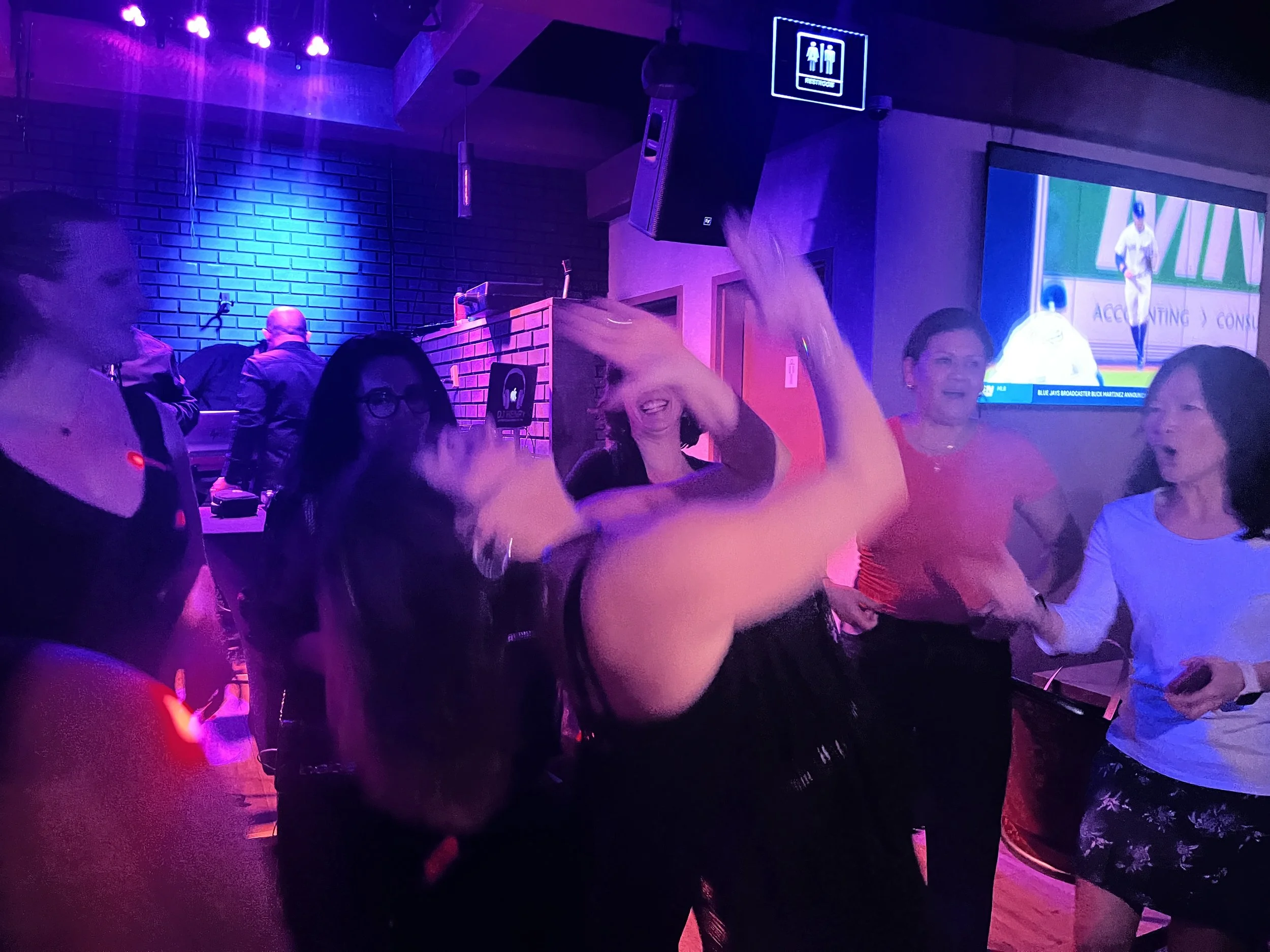 Latin dance night social with the Shawnessy Barn Zumba team