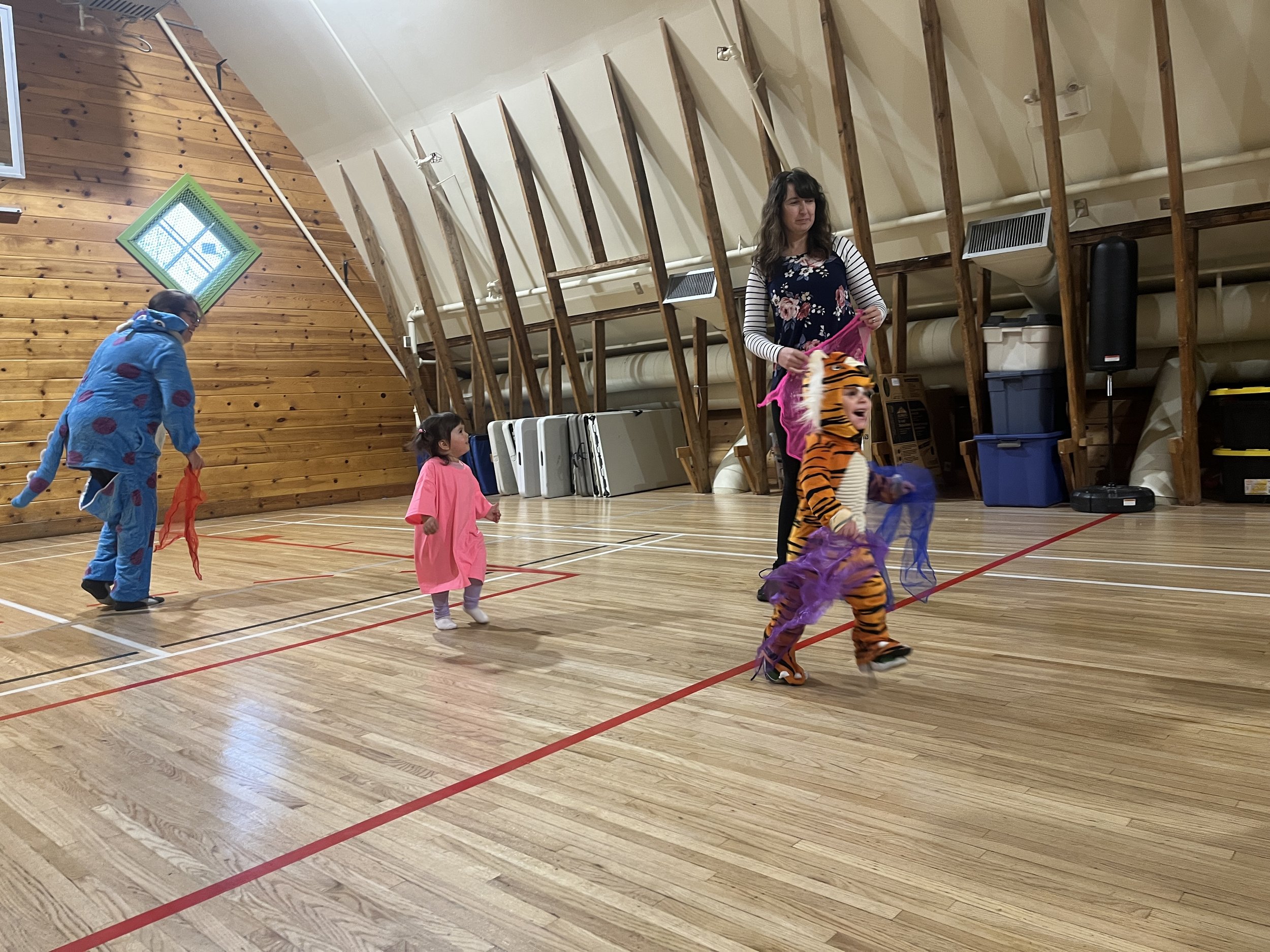 Halloween Zumbini party at the Shawnessy Barn for families with babies and toddlers