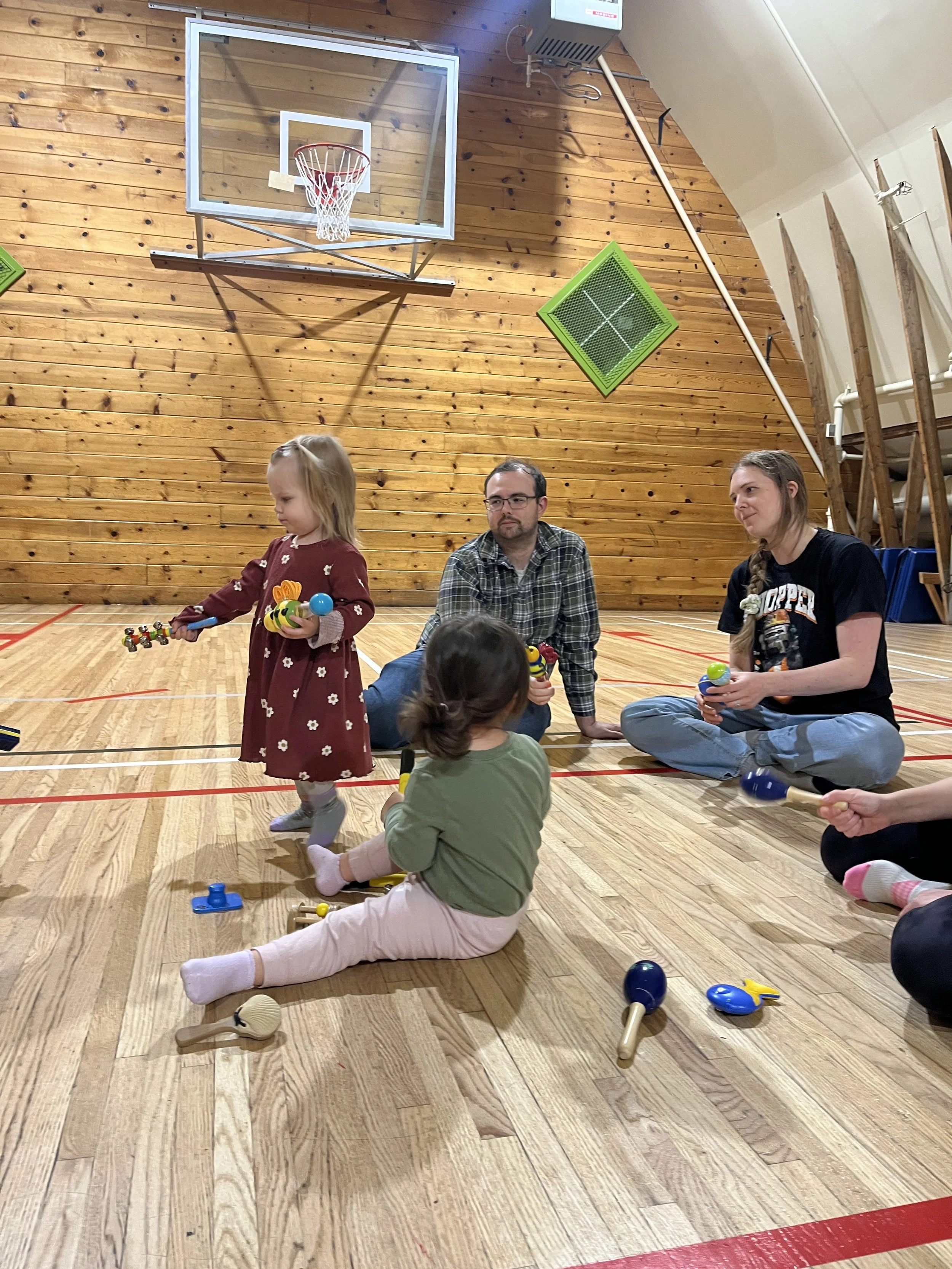Christmas Zumbini party for families with babies and toddlers at the Shawnessy Barn