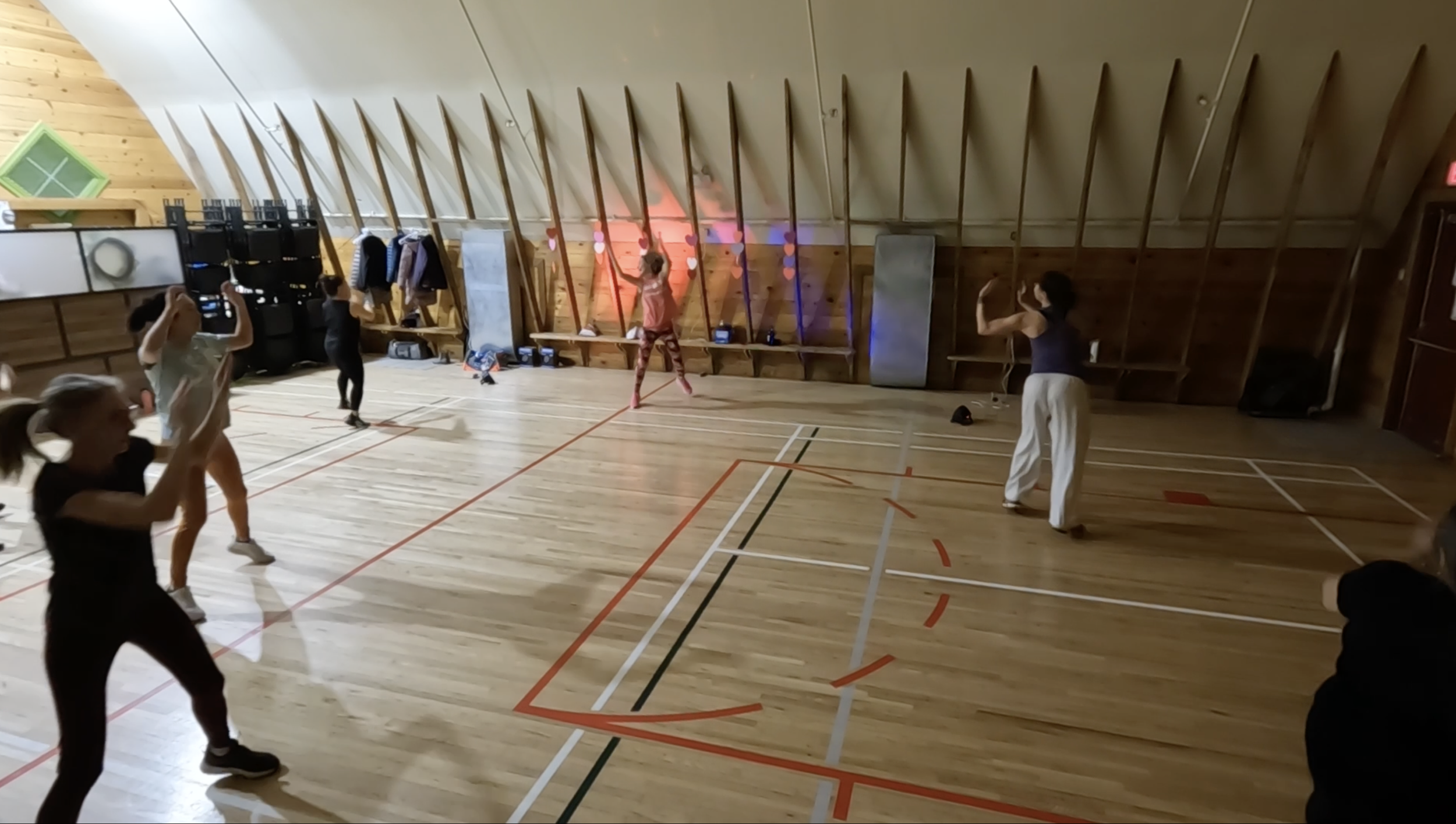 Valentine's Zumba party at the Shawnessy Barn