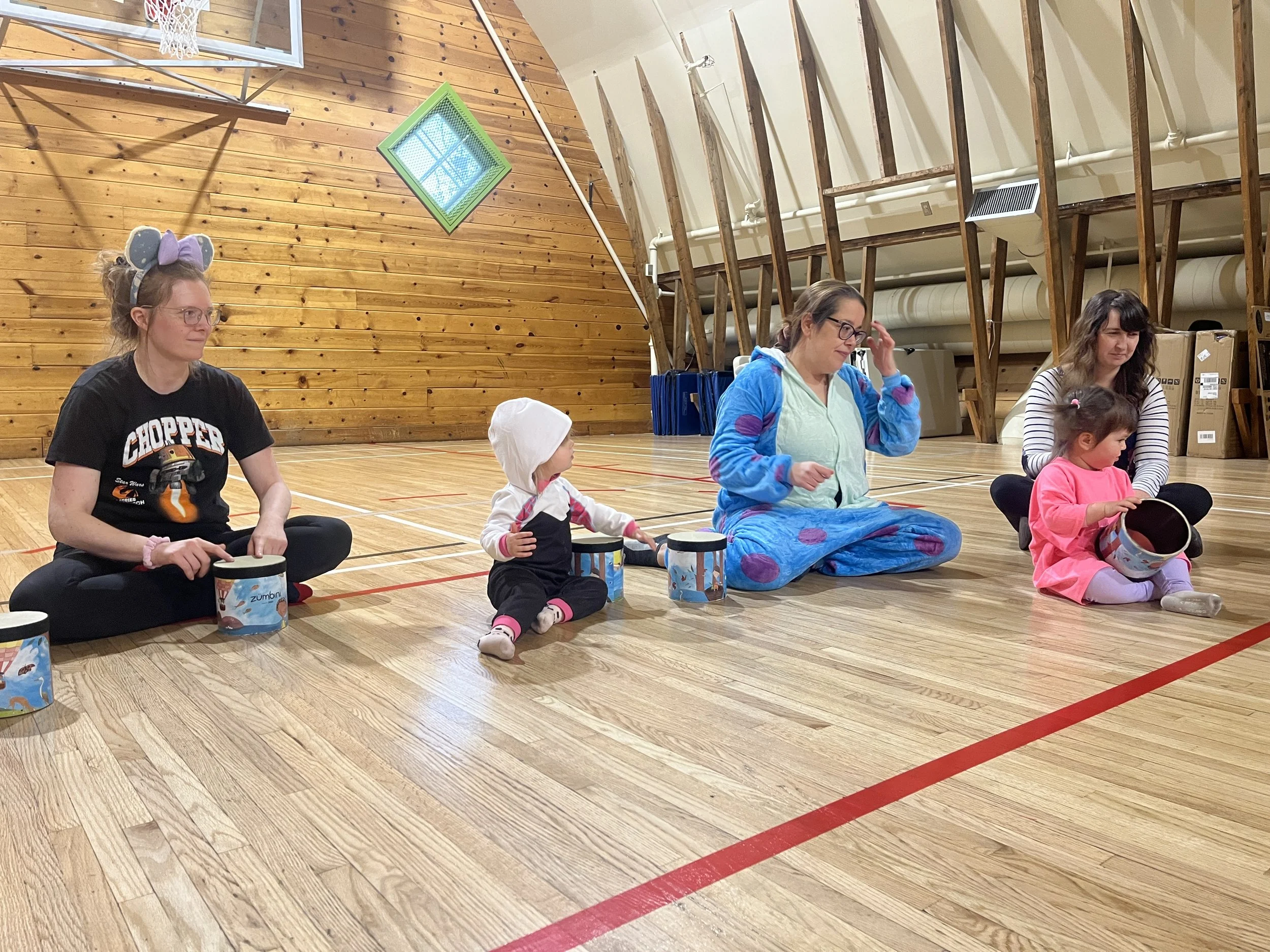 Halloween Zumbini party at the Shawnessy Barn for families with babies and toddlers