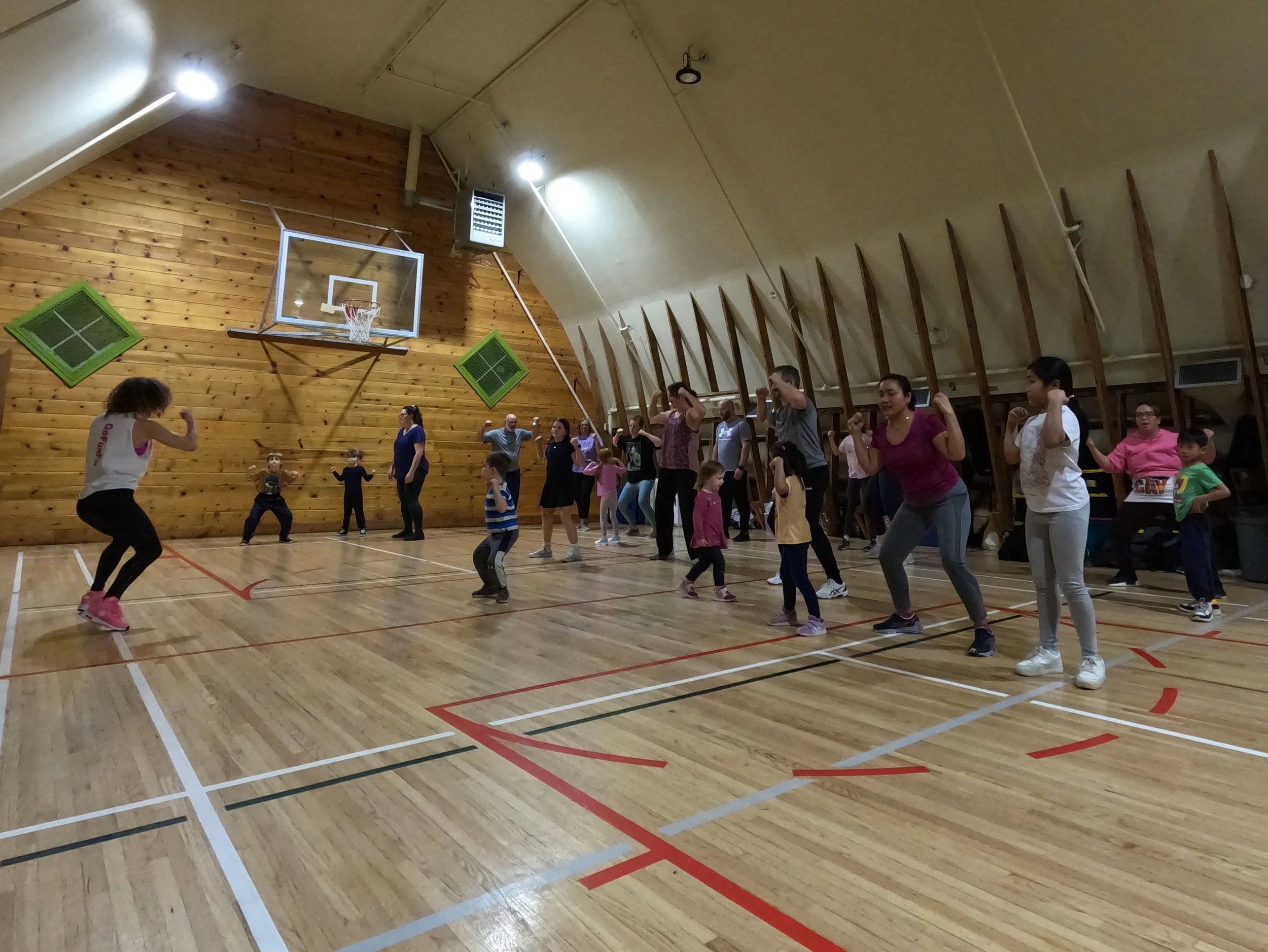 Fit Family Zumba dance fitness party at the Shawnessy Barn for families with kids ages 5 and older