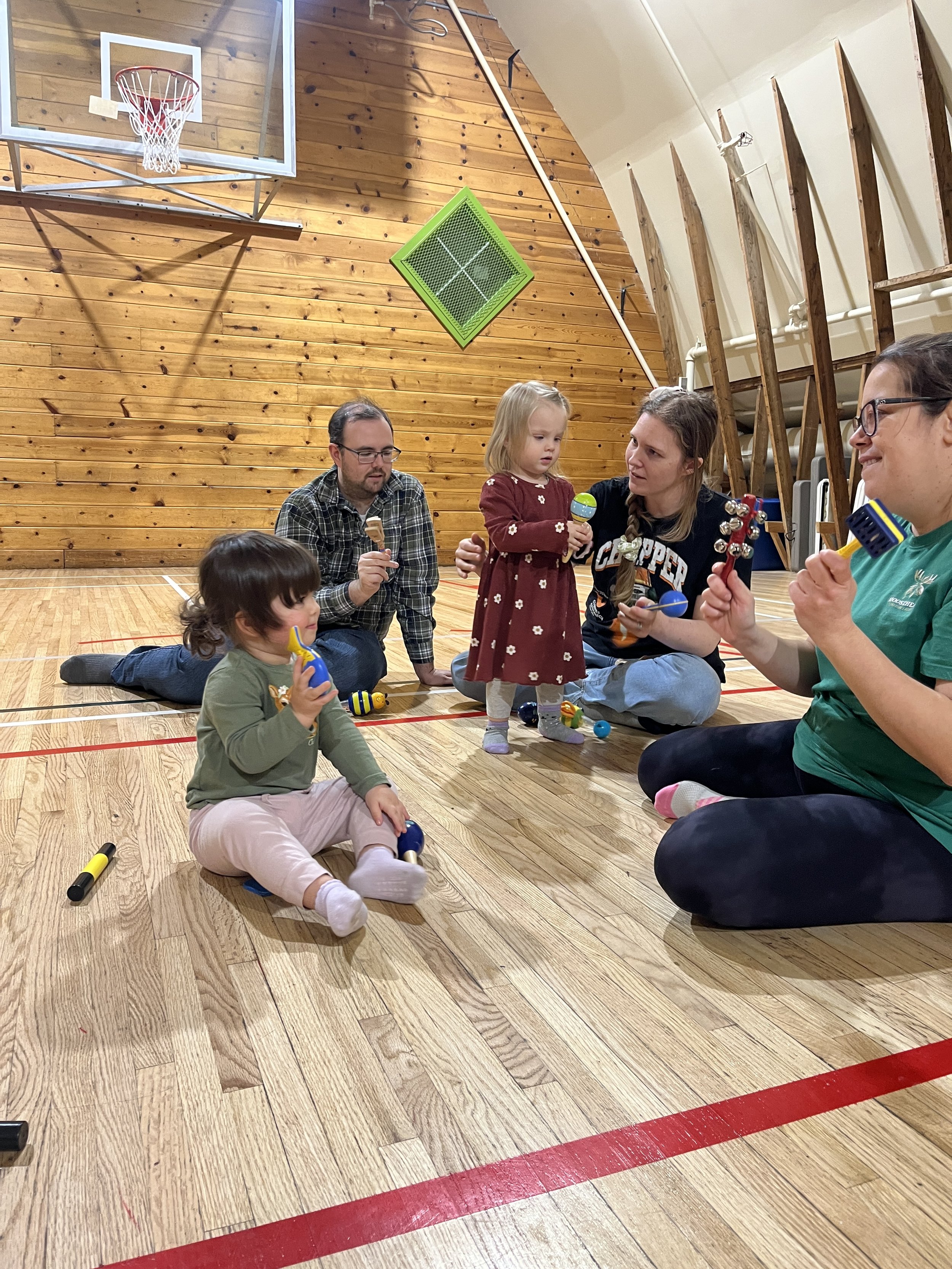 Christmas Zumbini party for families with babies and toddlers at the Shawnessy Barn