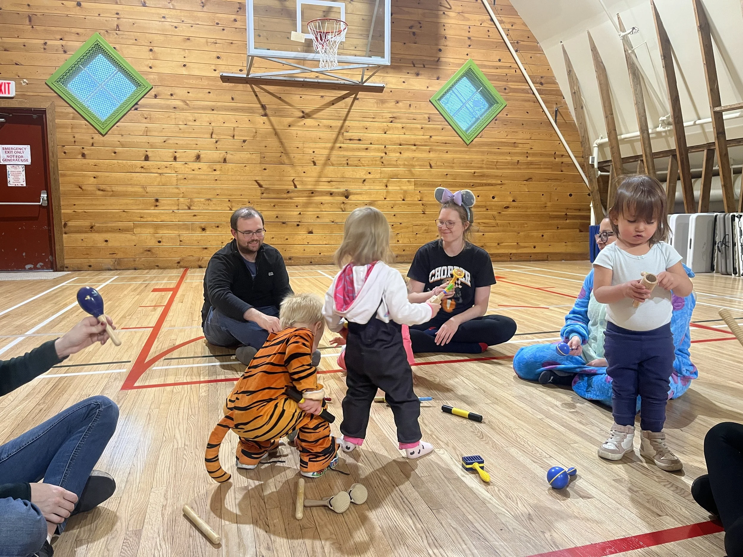 Halloween Zumbini party at the Shawnessy Barn for families with babies and toddlers