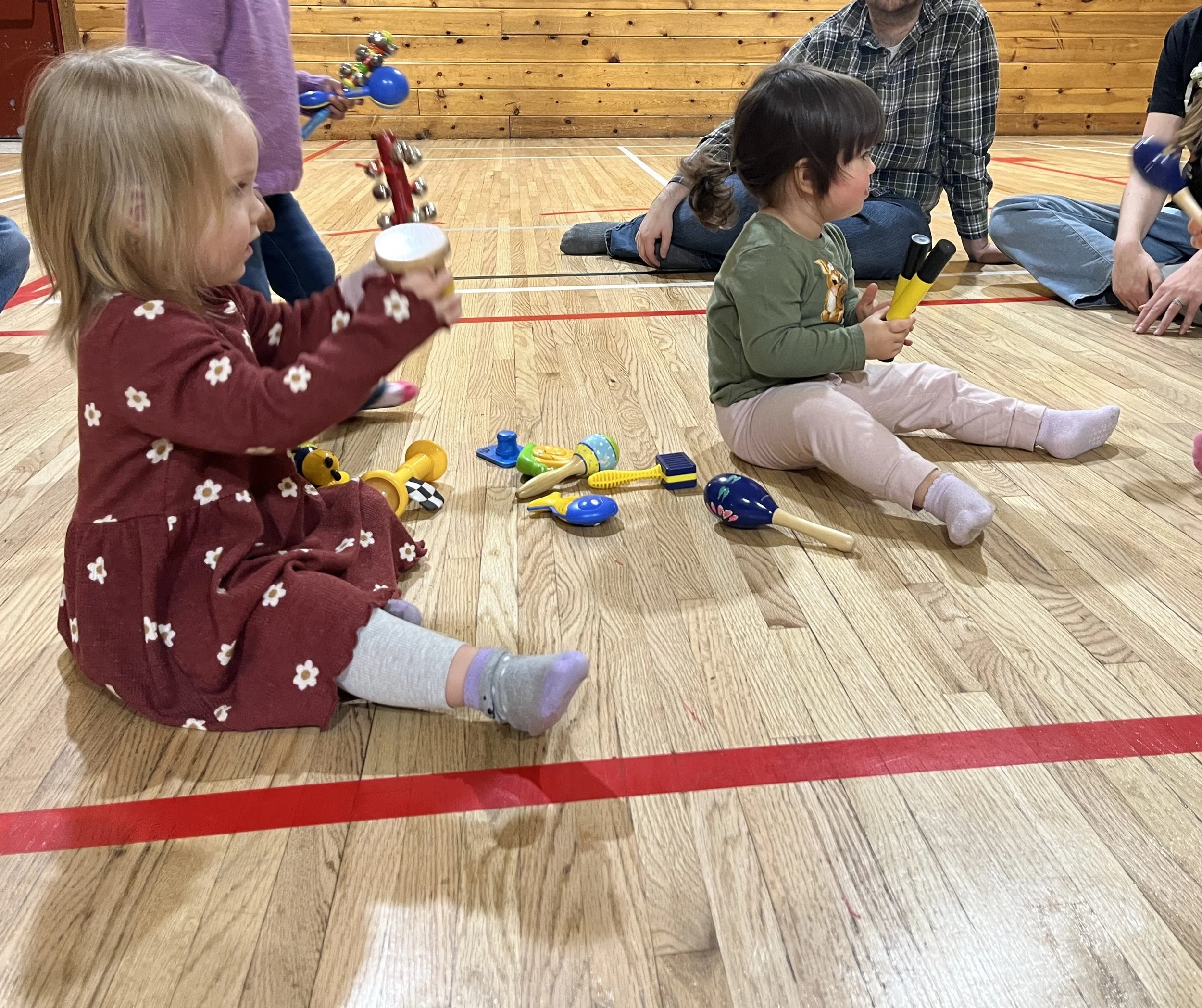 Christmas Zumbini party for families with babies and toddlers at the Shawnessy Barn