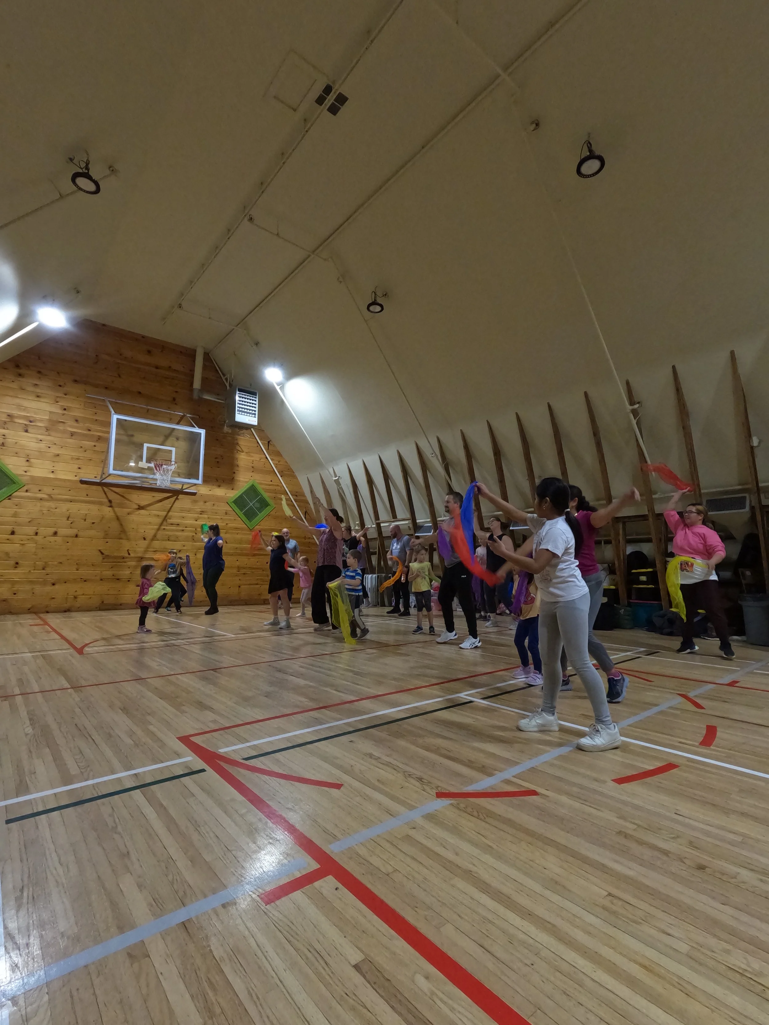 Fit Family Zumba dance fitness party at the Shawnessy Barn for families with kids ages 5 and older
