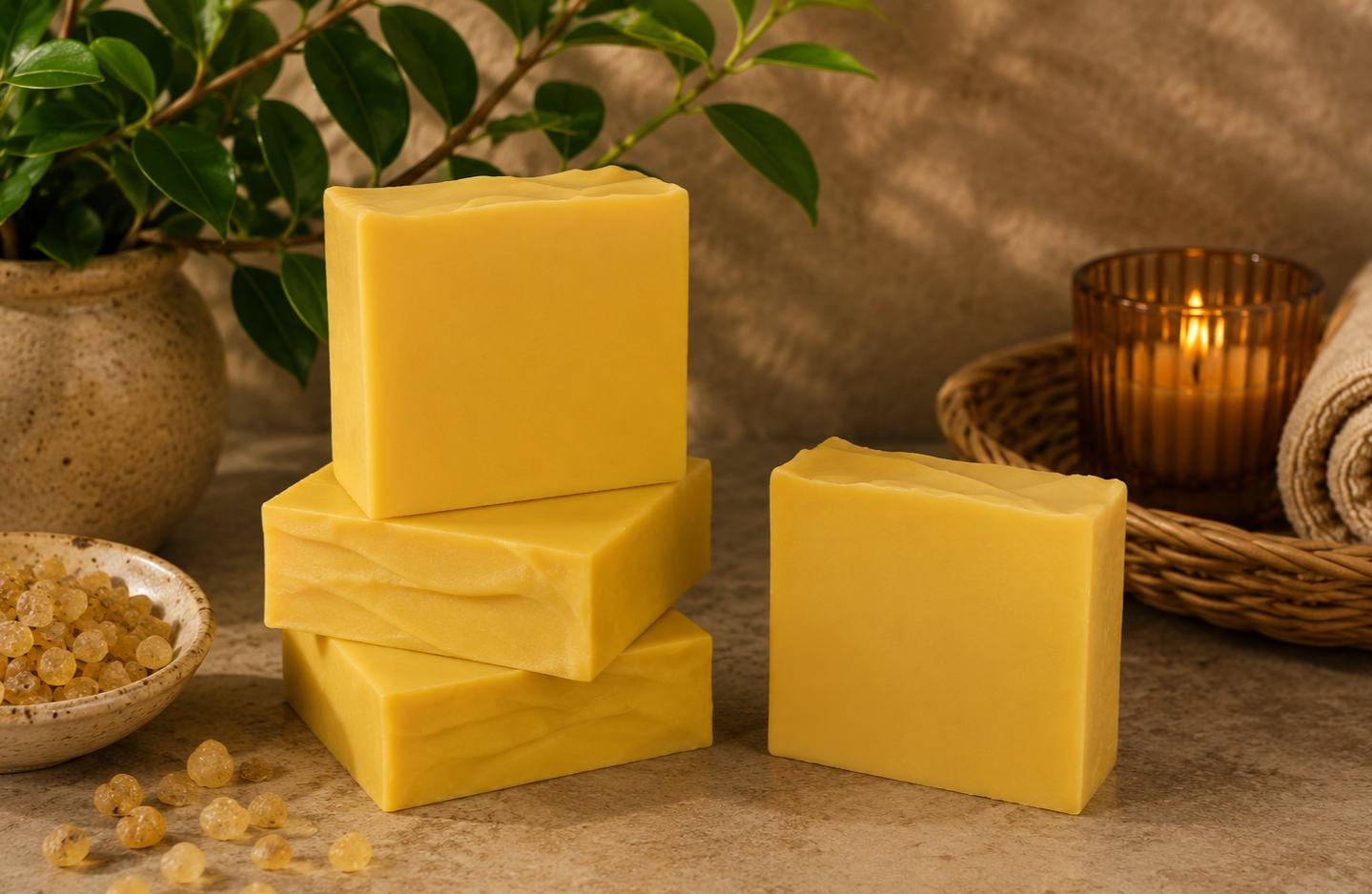 Frankincense & Myrrh Goats Milk Soap ~ Earth Essence Collection ~ NAKED Single & Bulk Buy Soap Packs