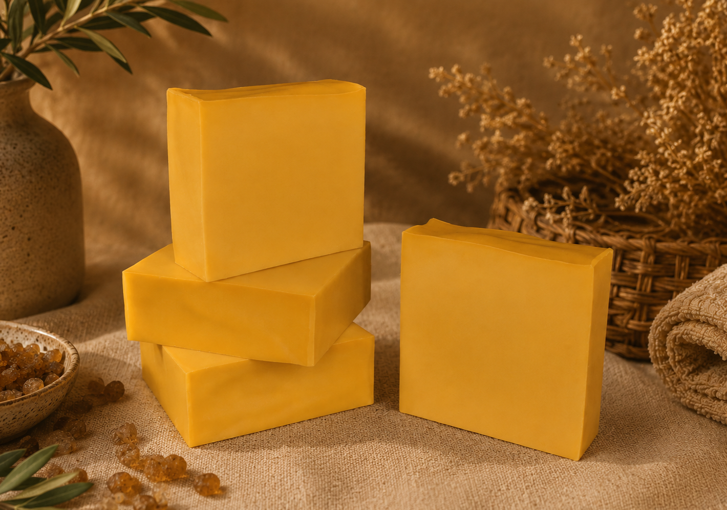 Egyptian Amber Goats Milk Soap ~ Earth Essence Collection ~ NAKED Single & Bulk Buy Soap Packs