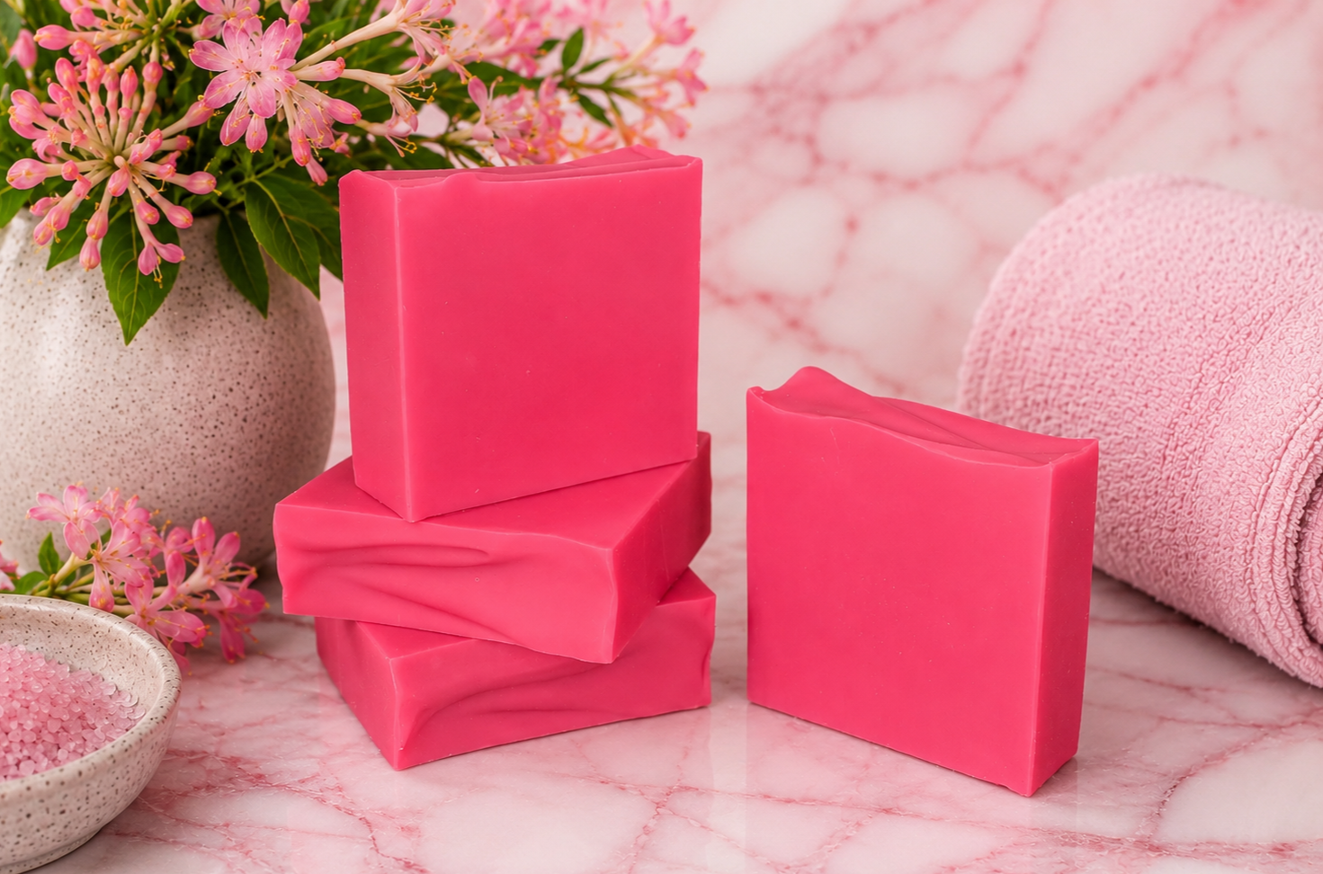 Japanese Honeysuckle Goats Milk Soap ~ Floral Favourites Collection ~ NAKED Single & Bulk Buy Soap Packs