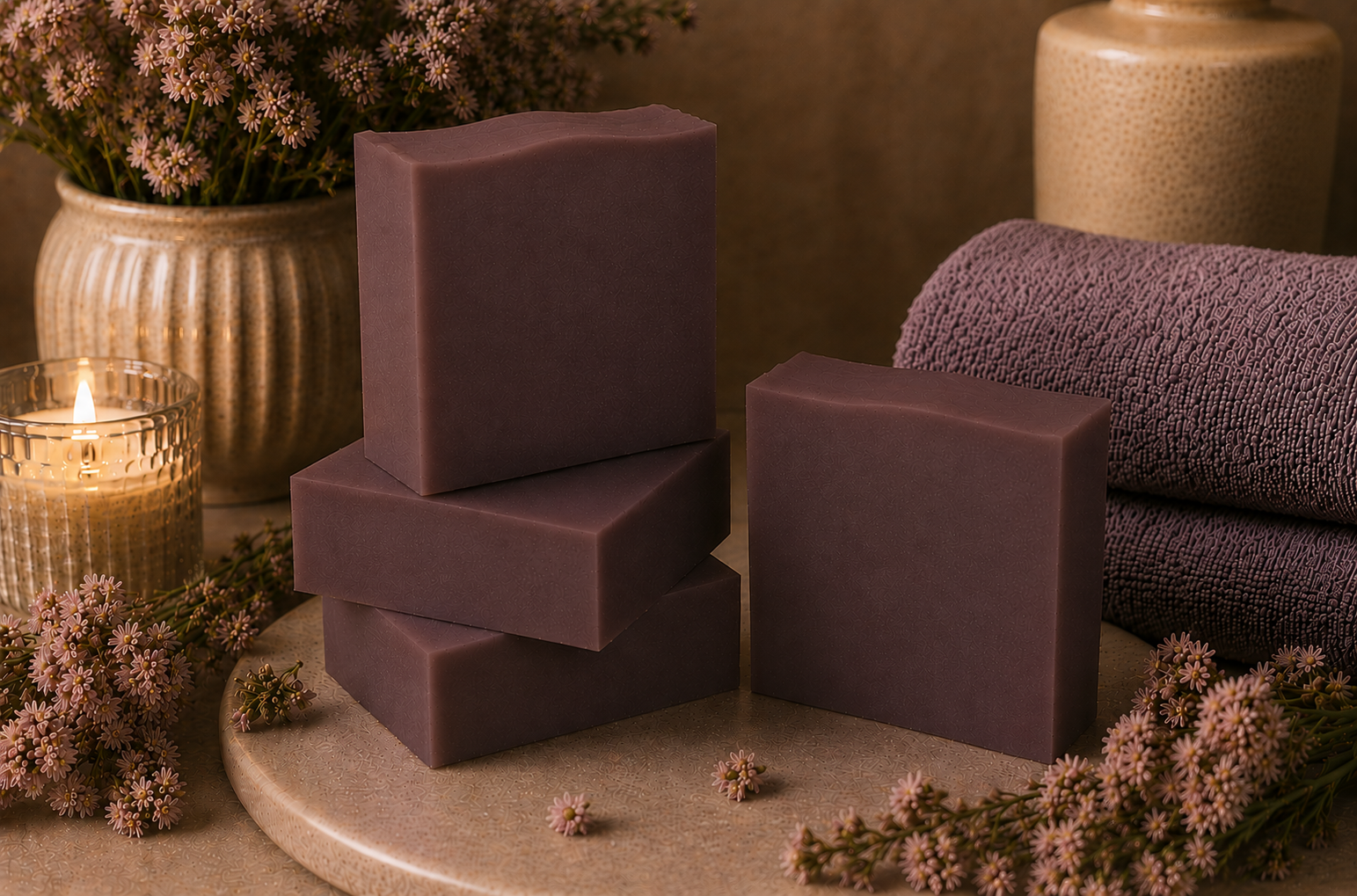Moon Lake Musk Goats Milk Soap ~ Earth Essence Collection ~ NAKED Single & Bulk Buy Soap Packs