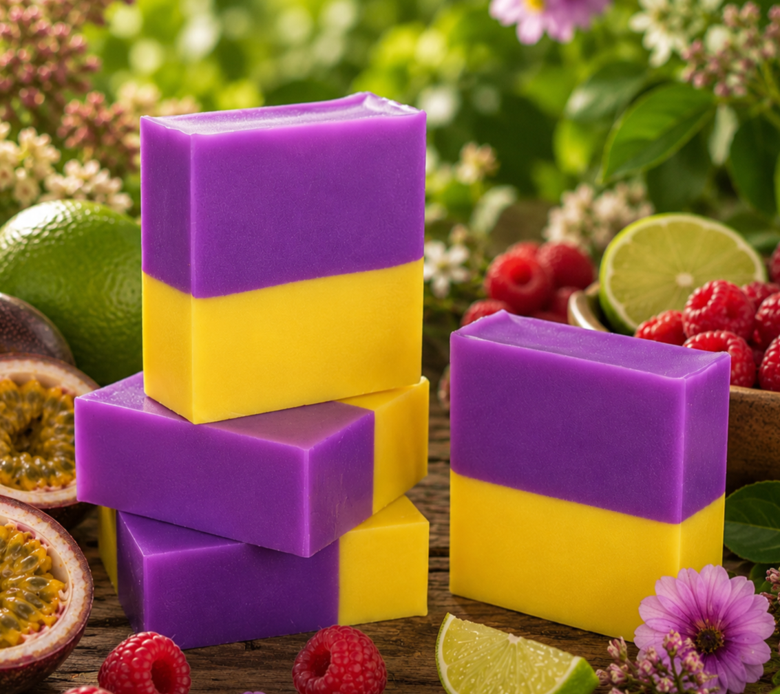 Passionfruit Breeze Goats Milk Soap ~ Fruity Favourites Collection ~ NAKED SOAP ~ Test batch