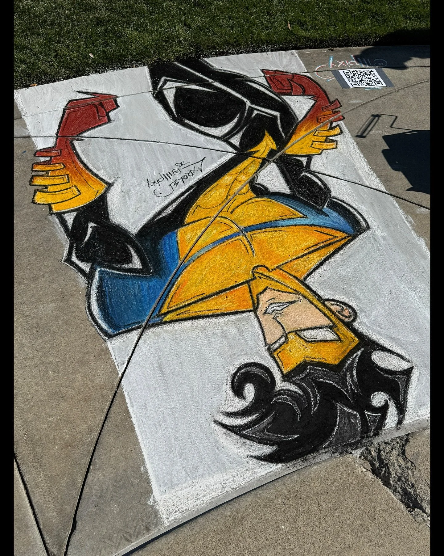 &ldquo;Invincible&rdquo; at the Aurora Mini Con today! 🤟🤟🤟 
.
Had a TON of fun and definitely got sunburned 😅 
A little brag, but the work itself is 8ftx4ft (smaller than I usually work, but still a decent size) and took me a record 4hrs to compl