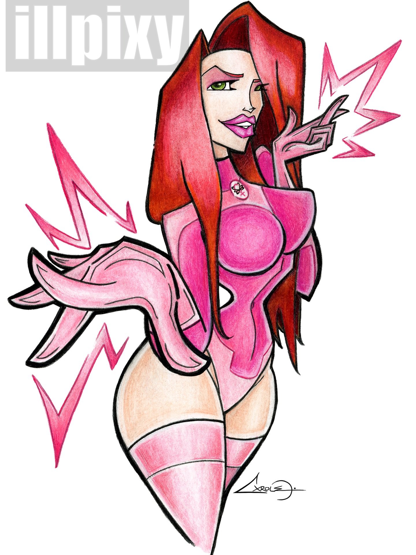 ⚛️🔥😍
&ldquo;Atom Eve&rdquo; 
Pencil and ink on Bristol
.
.
.
@imagecomics 
#art #characterdesign #pencil #comics #invincible