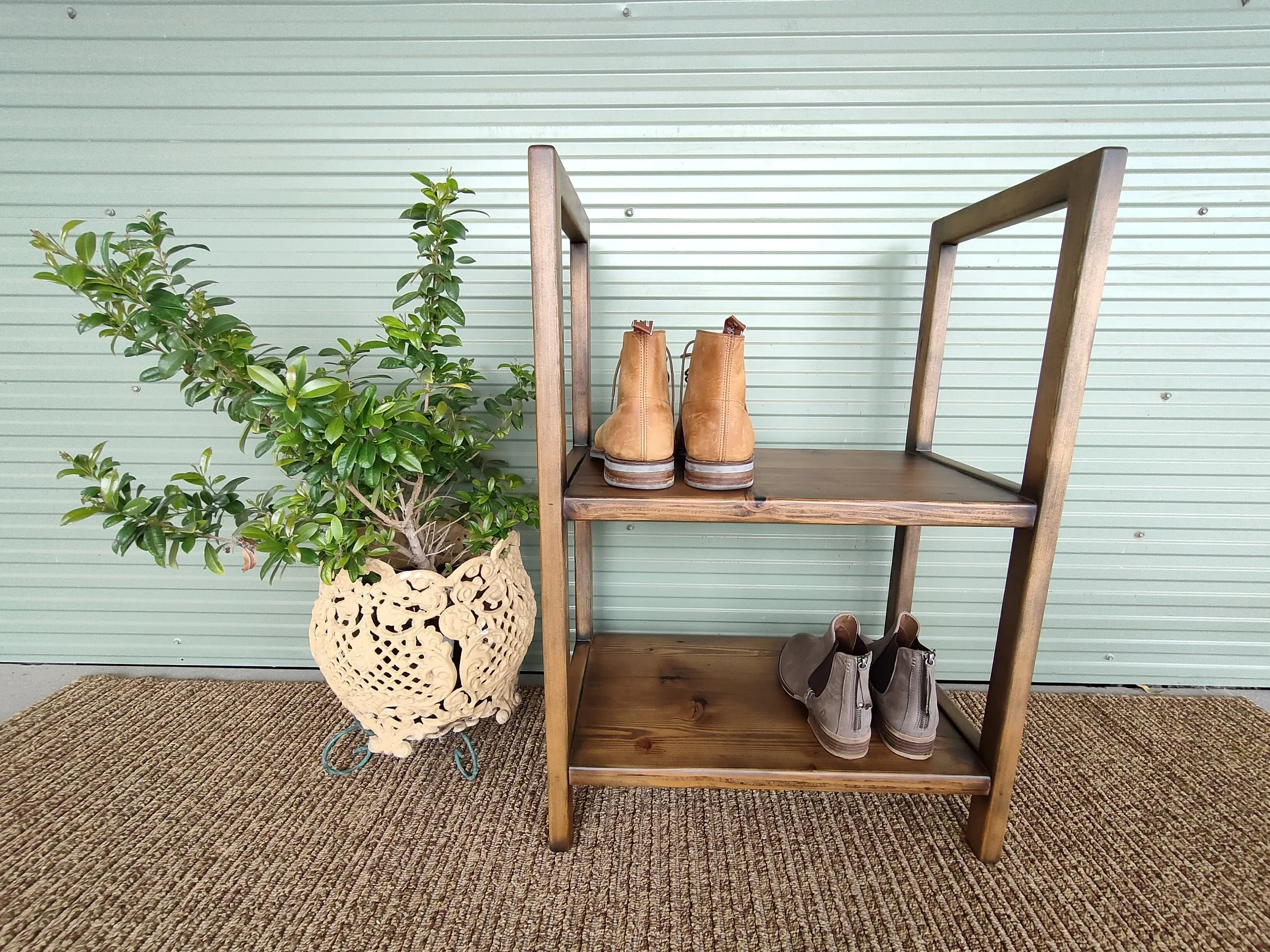 Recycled Oregon Shoe Rack