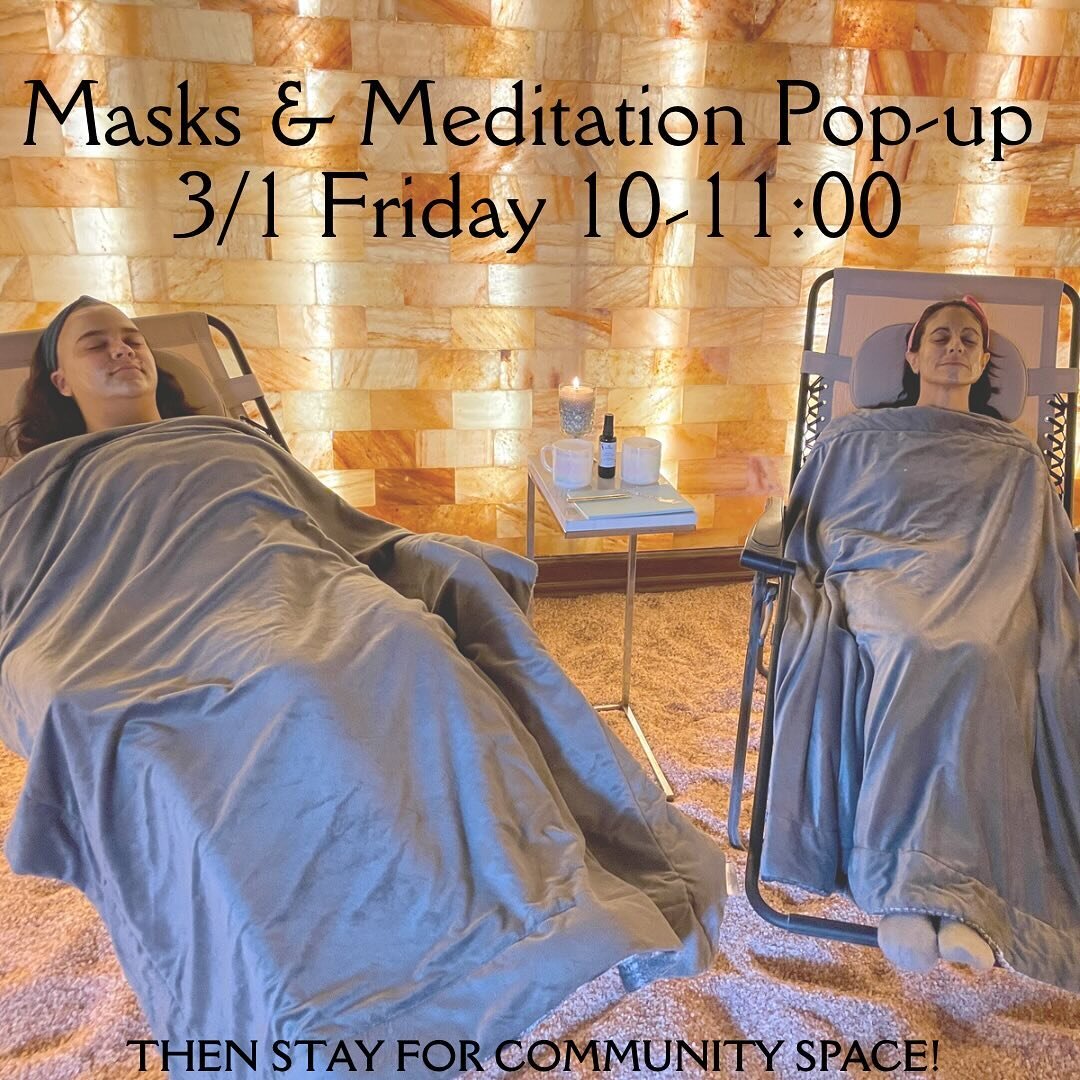 🌿✨You asked and we listened! Join us for our second Masks and Meditation, Friday, 3/1 10-11:00. Elevate your experience with halotherapy, creating an oasis of wellness that nourishes your Vita Vi.
Dive into a peaceful world with our gentle guided me