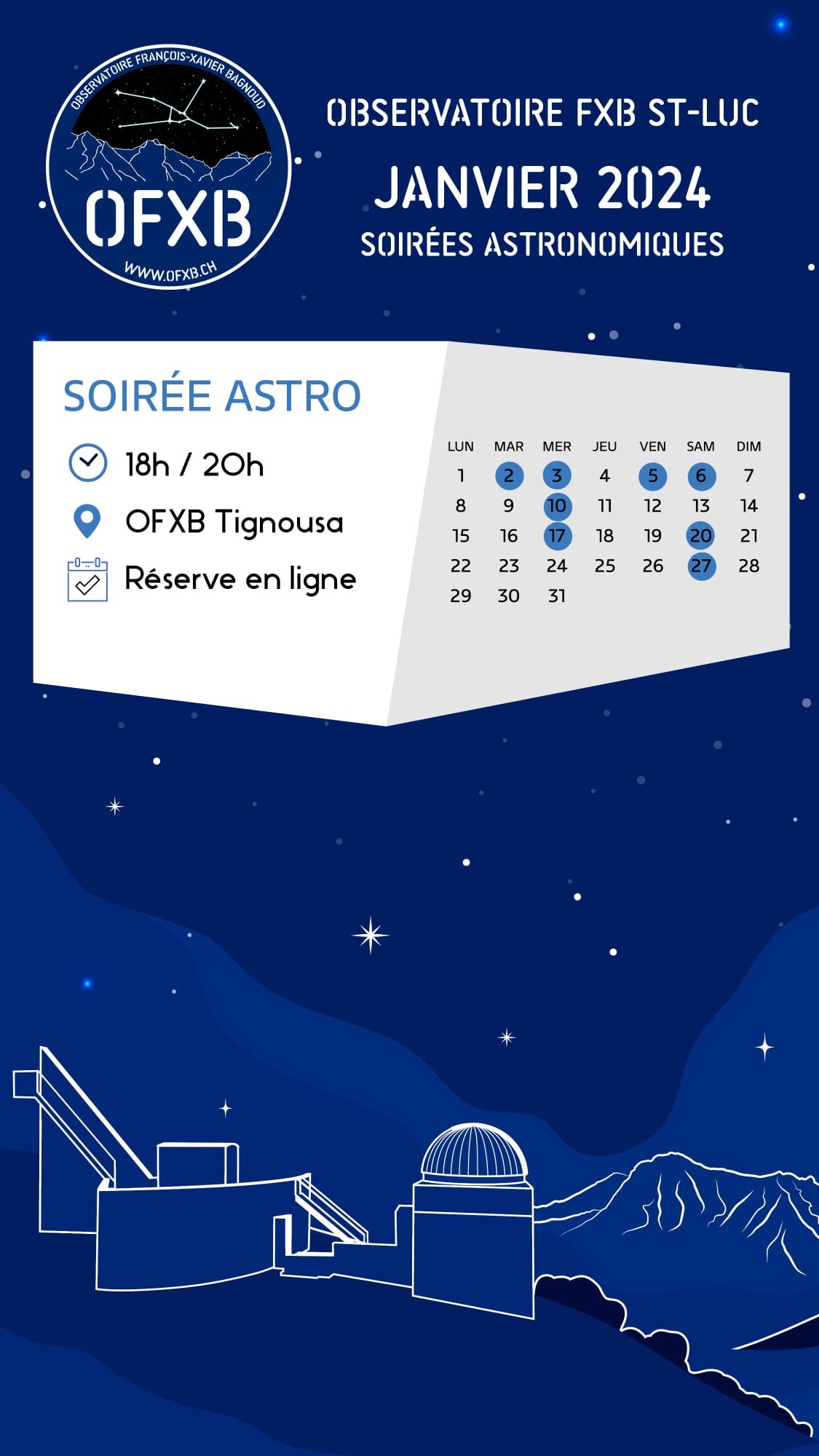 Soirée Astro Janvier 2024 — OFXB