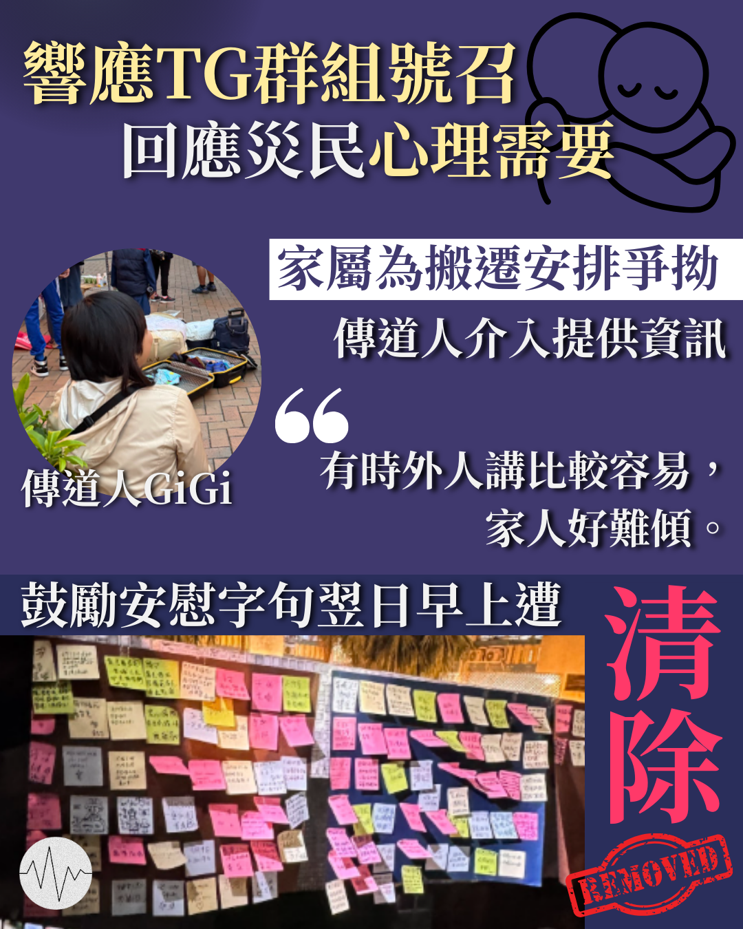 傳道人響應TG群組號召 回應災民心理需要