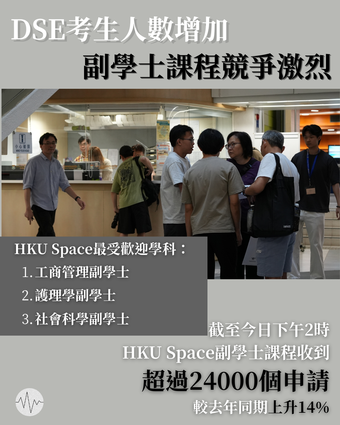 DSE考生人數增 副學士課程競爭激烈