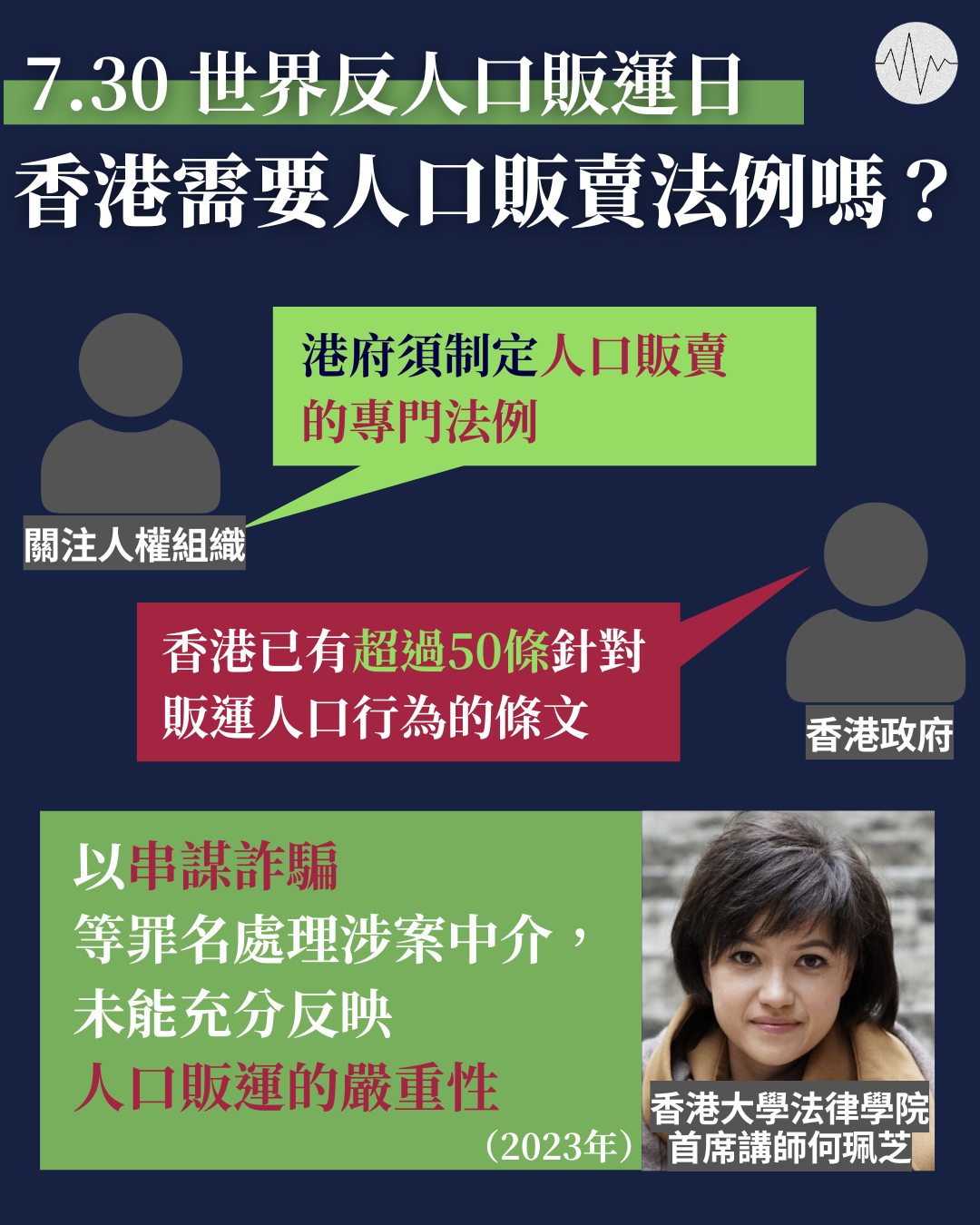 世界反人口販運日：香港需要人口販賣法例嗎？