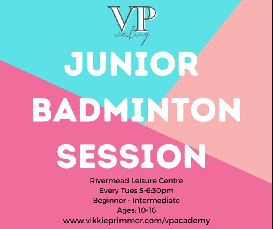 🚨NEW JUNIOR BADMINTON SESSION🚨

I am really excited to announce I will be running a junior badminton session starting in September. It is a coached session at Rivermead Leisure Centre aimed at beginners/intermediate players aged between 10-16. 

Pl
