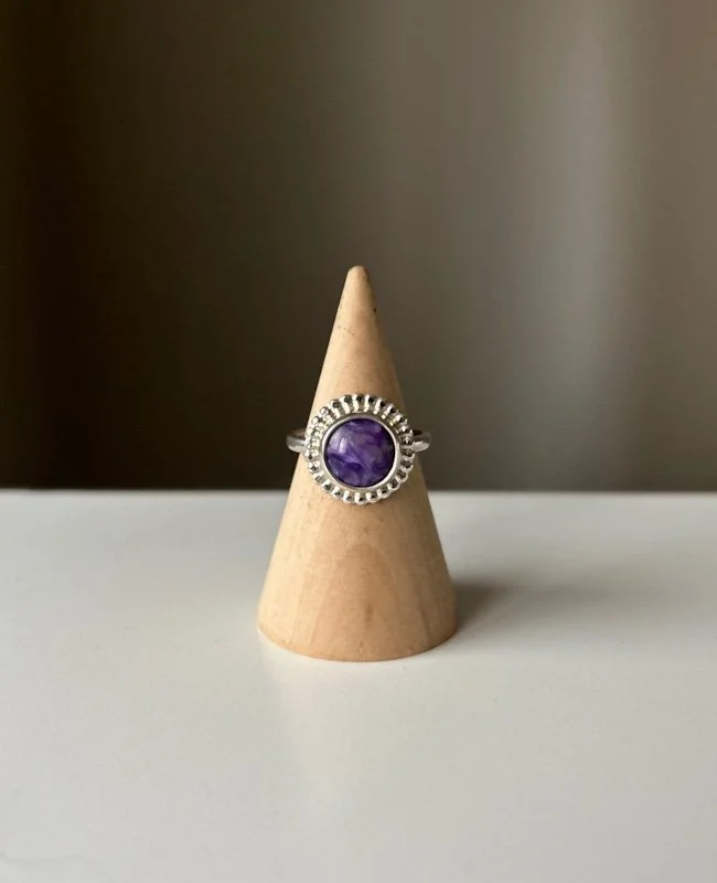 One-of-a-Kind Sterling Silver Charoite Ring