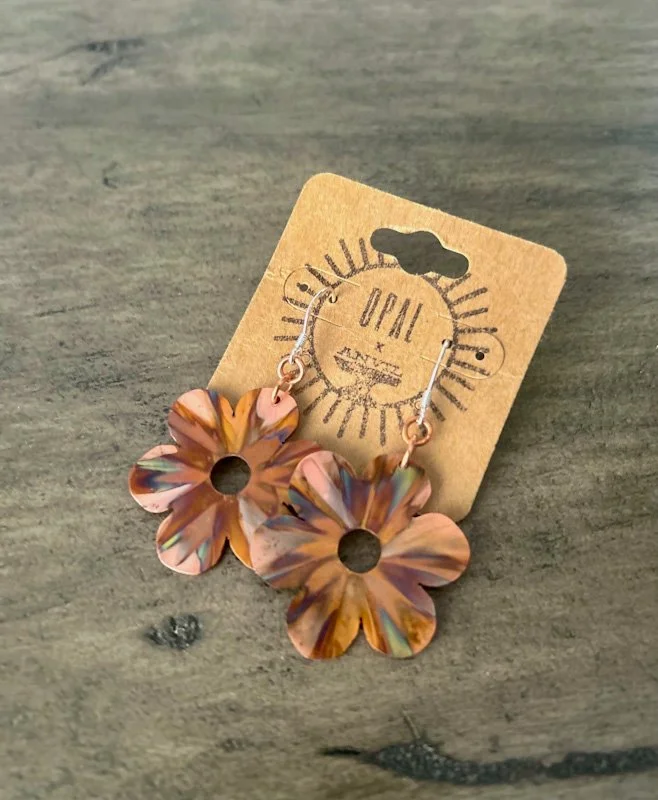 Flower Copper Earrings
