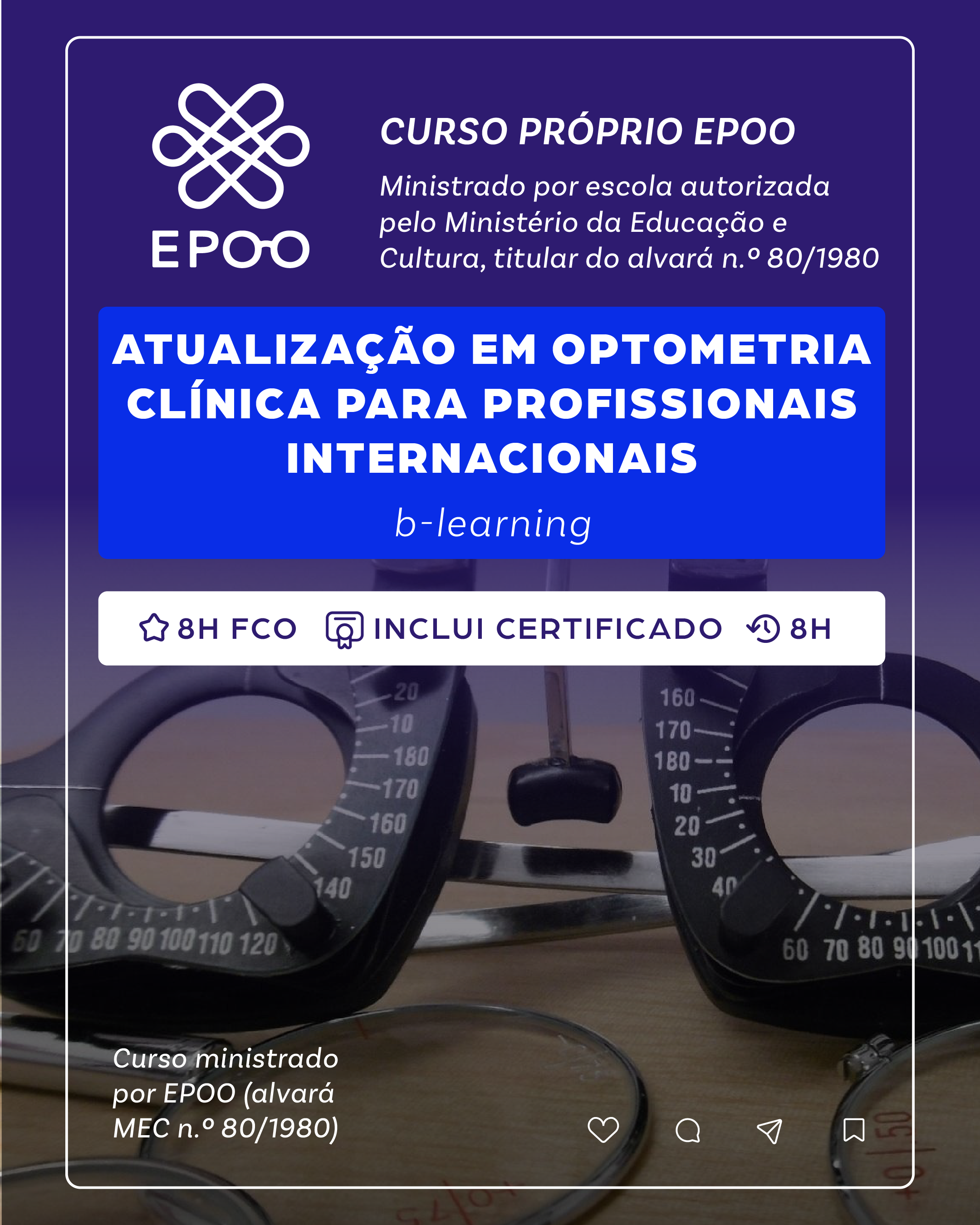 Curso de Atualização em Optometria Clínica para Profissionais Internacionais