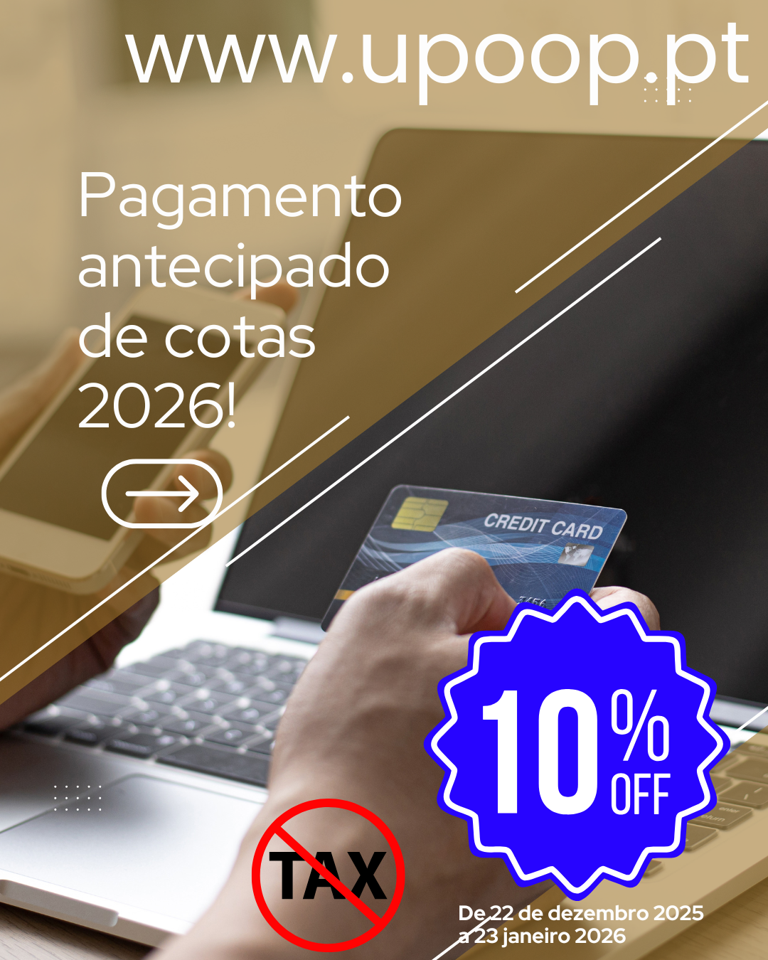 Pagamento anual antecipado de Quotas de 2026