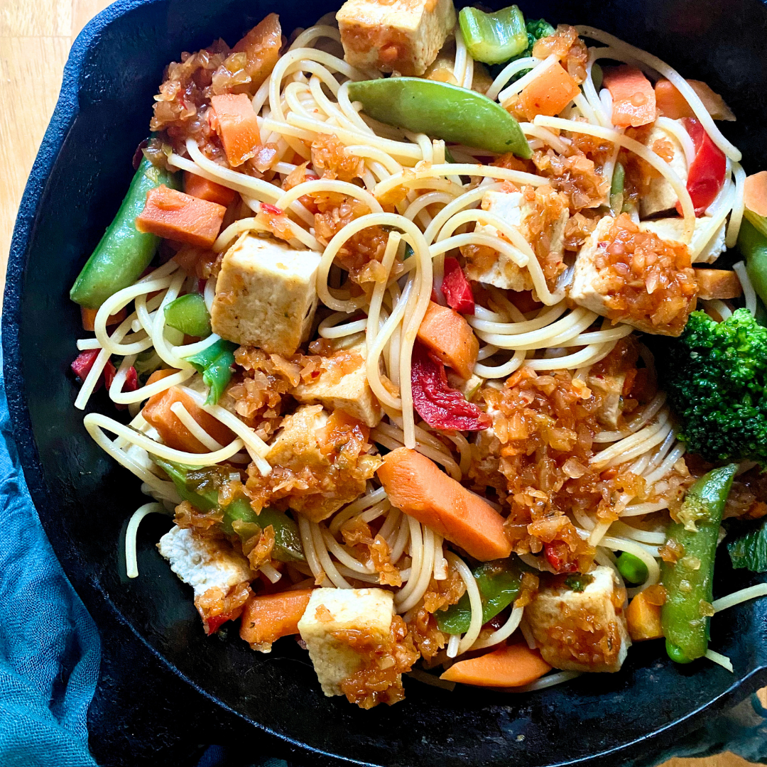 No-Stress Meals: Kimchi Tofu Stir Fry